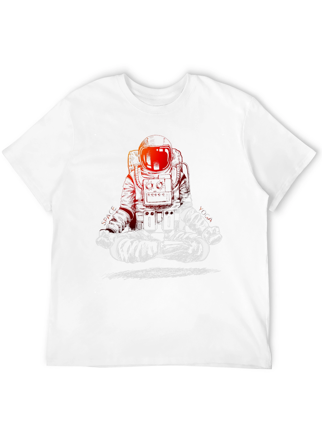 Astronaut Meditation Black T-Shirt