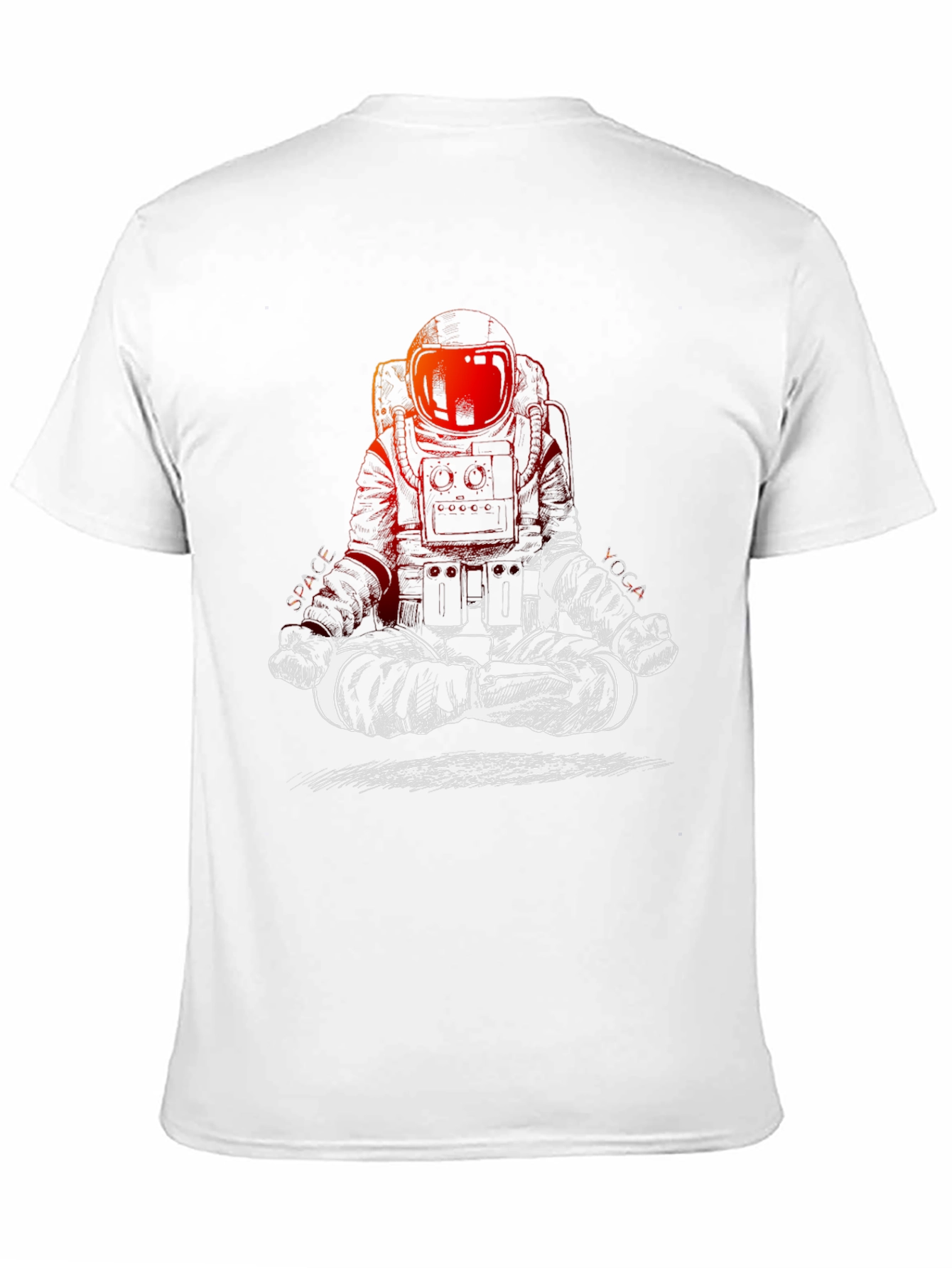 Astronaut Meditation Black T-Shirt