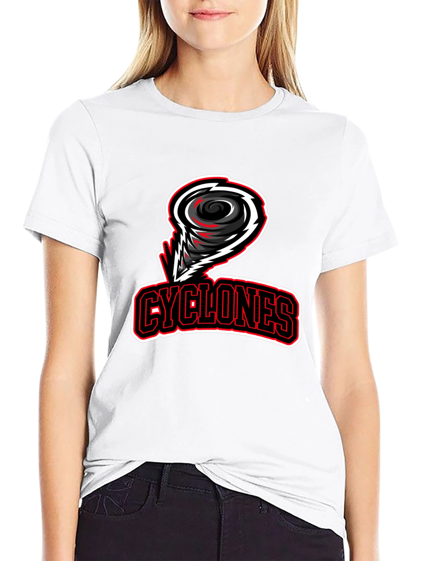 Cyclones Black T-Shirt - Sports Team Graphic Tee