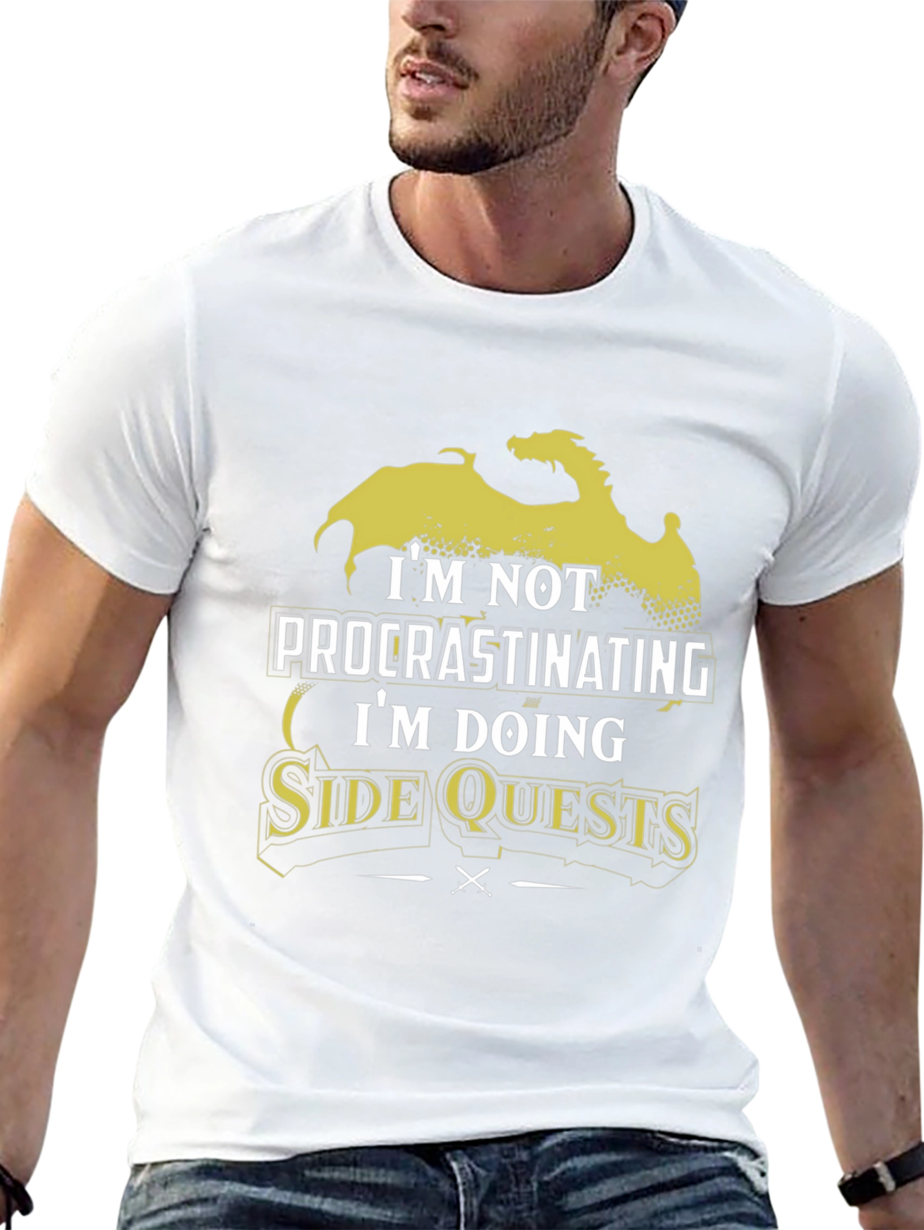 Side Quests Black Graphic T-Shirt