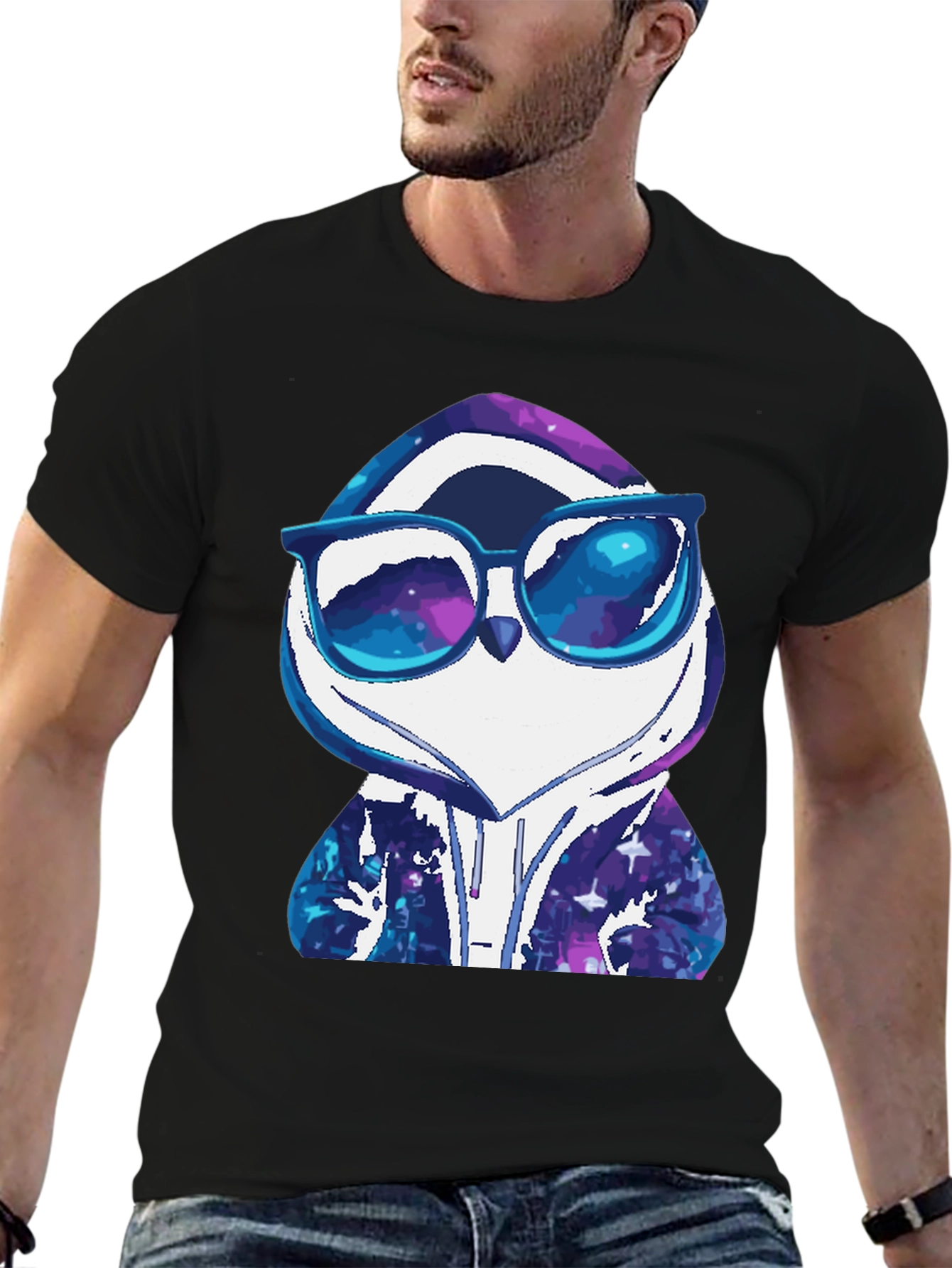Cool Penguin Galaxy Hoodie T-Shirt