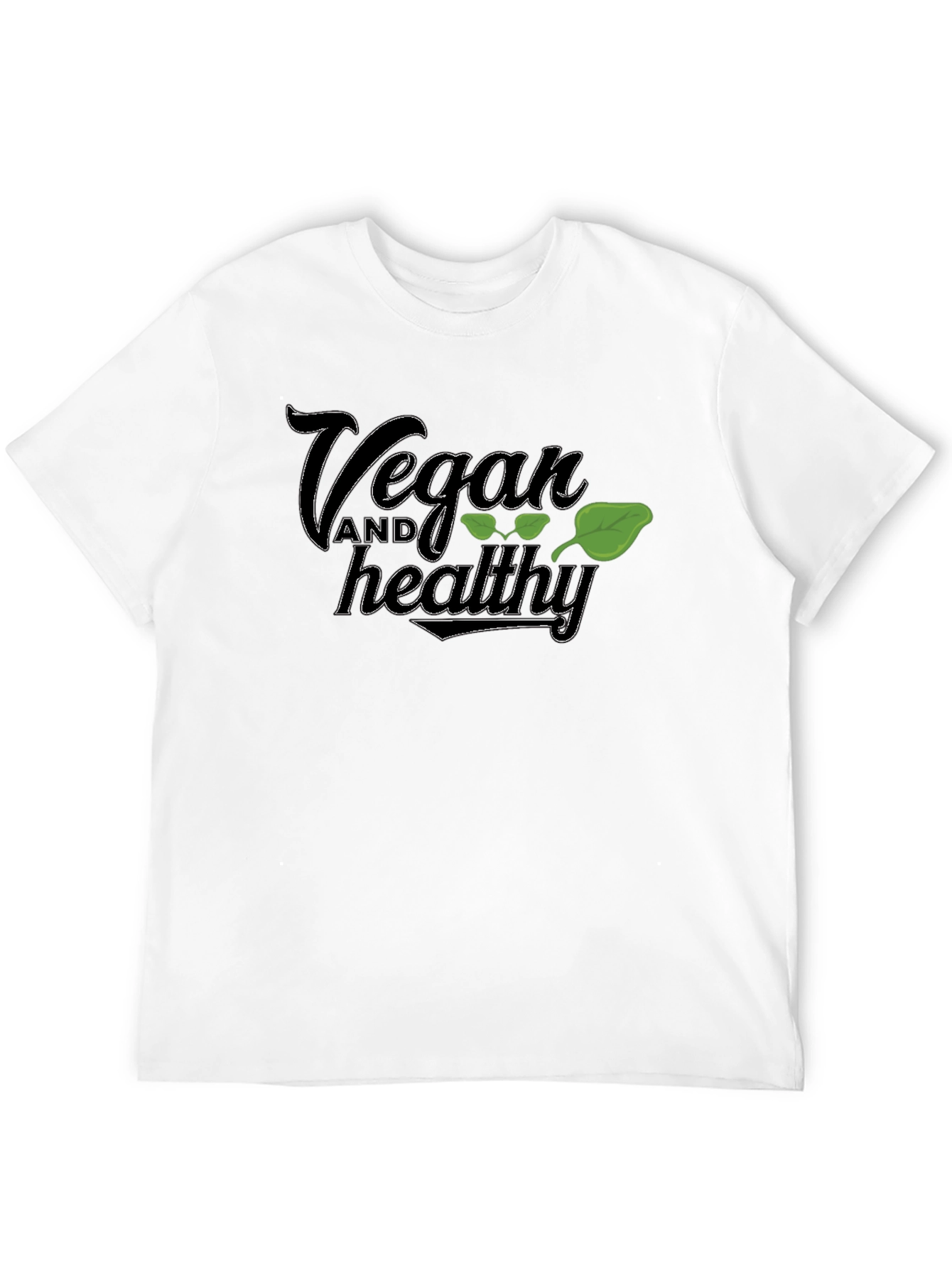 Vegan and Healthy Black T-Shirt