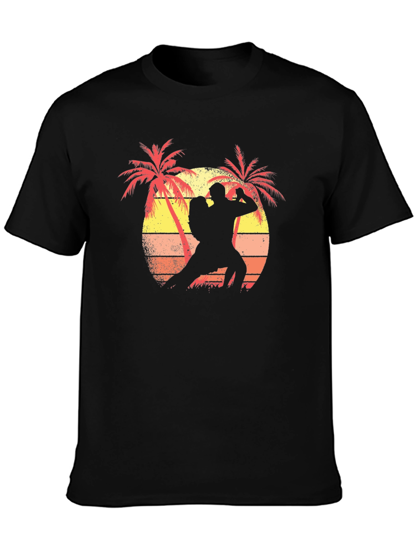 Retro Sunset Dancer Graphic T-Shirt