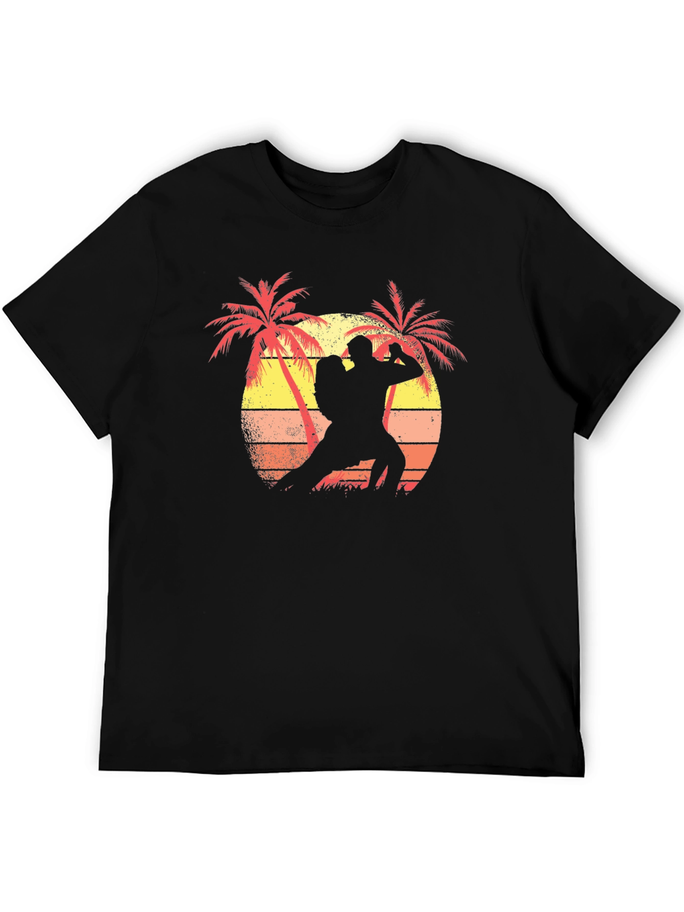 Retro Sunset Dancer Graphic T-Shirt