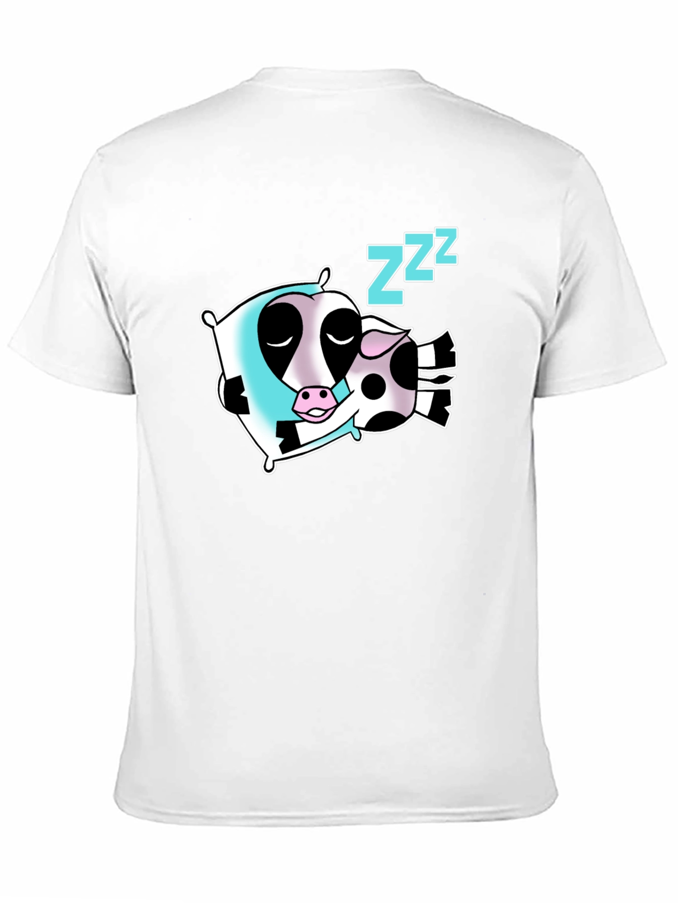 Sleeping Cow Graphic Tee - Soft Cotton Black T-Shirt