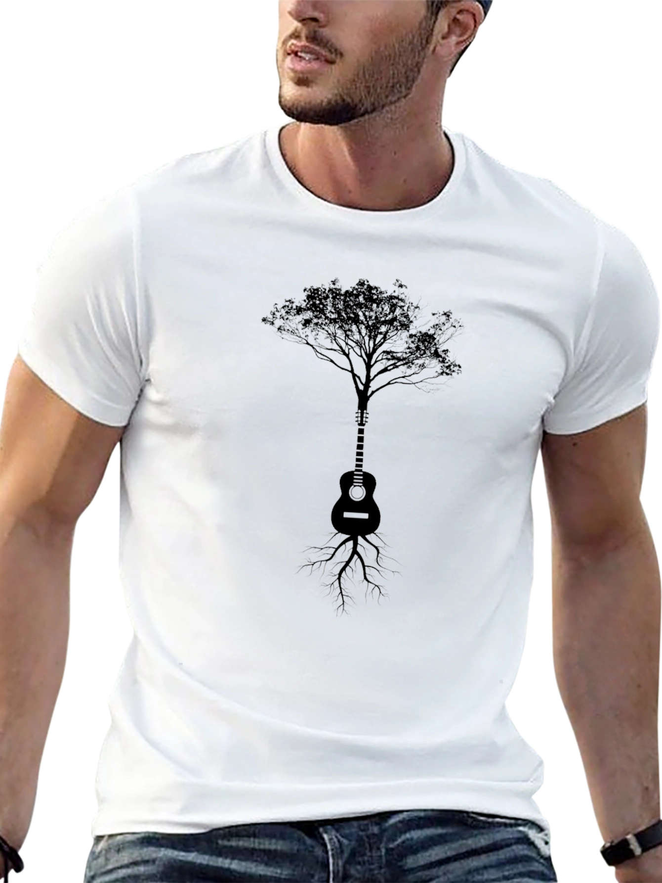 Guitar Tree Graphic Tee - Music Lovers T-Shirt