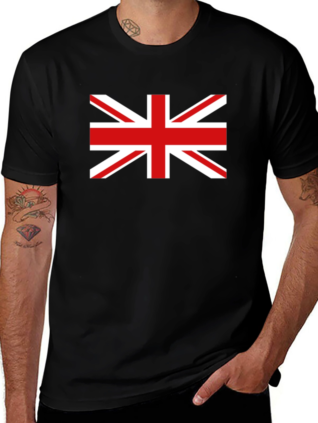 British Flag Graphic Black T-Shirt
