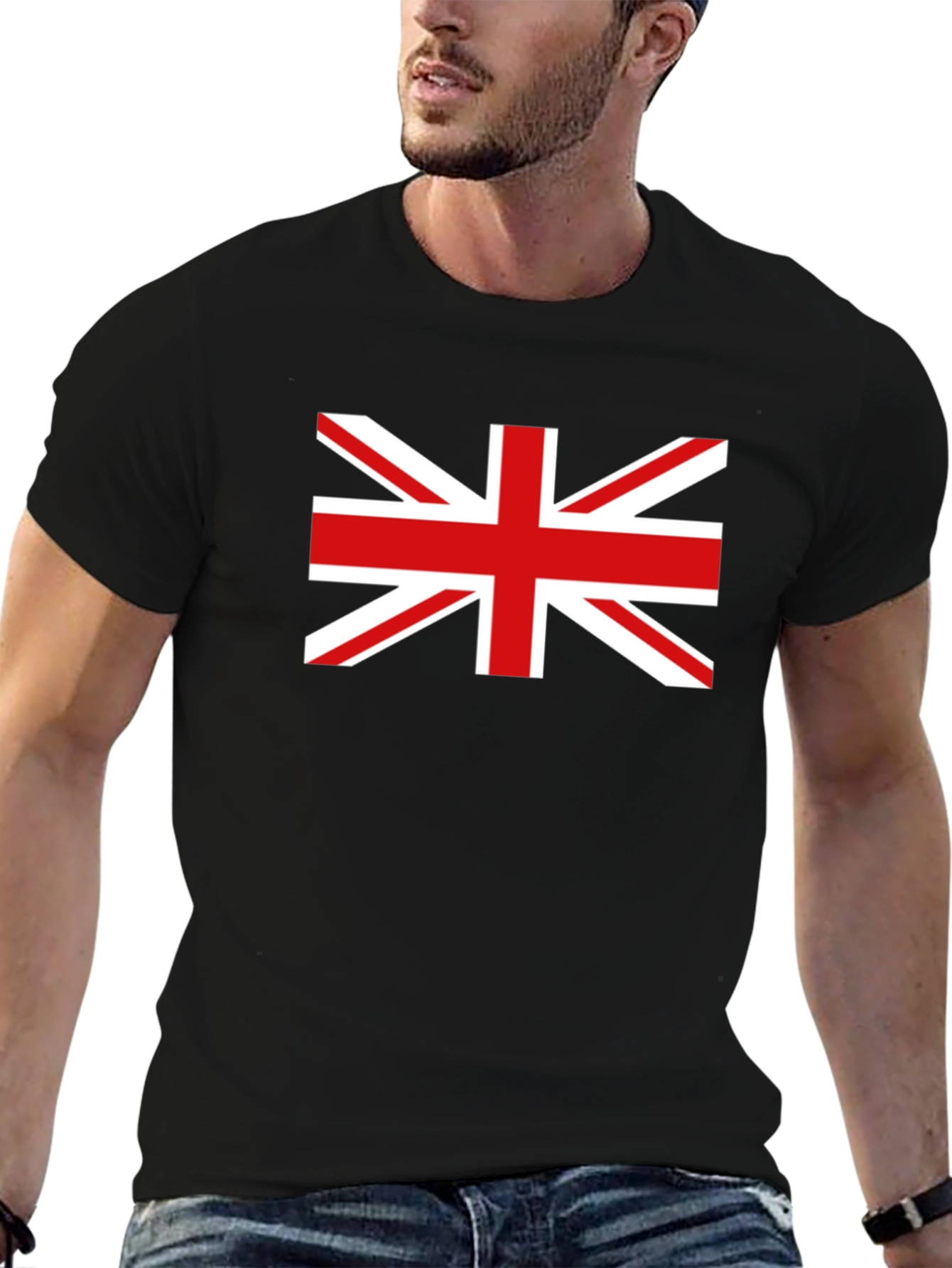 British Flag Graphic Black T-Shirt