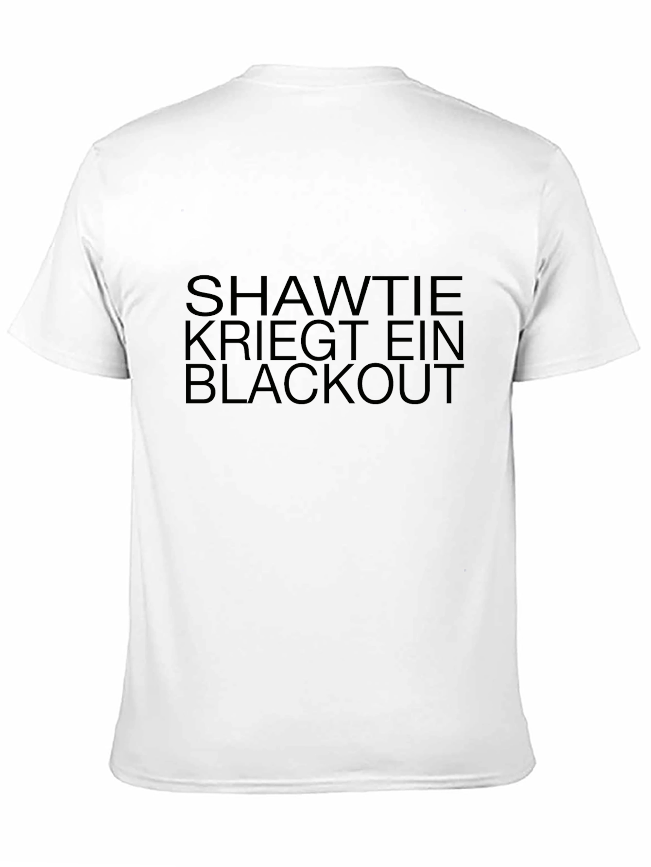 Shawtie Kriegt Ein Blackout Black T-Shirt