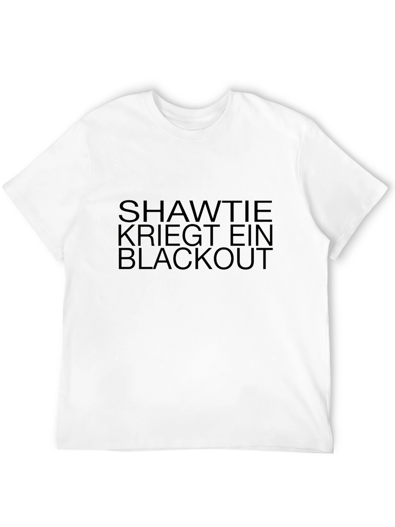 Shawtie Kriegt Ein Blackout Black T-Shirt