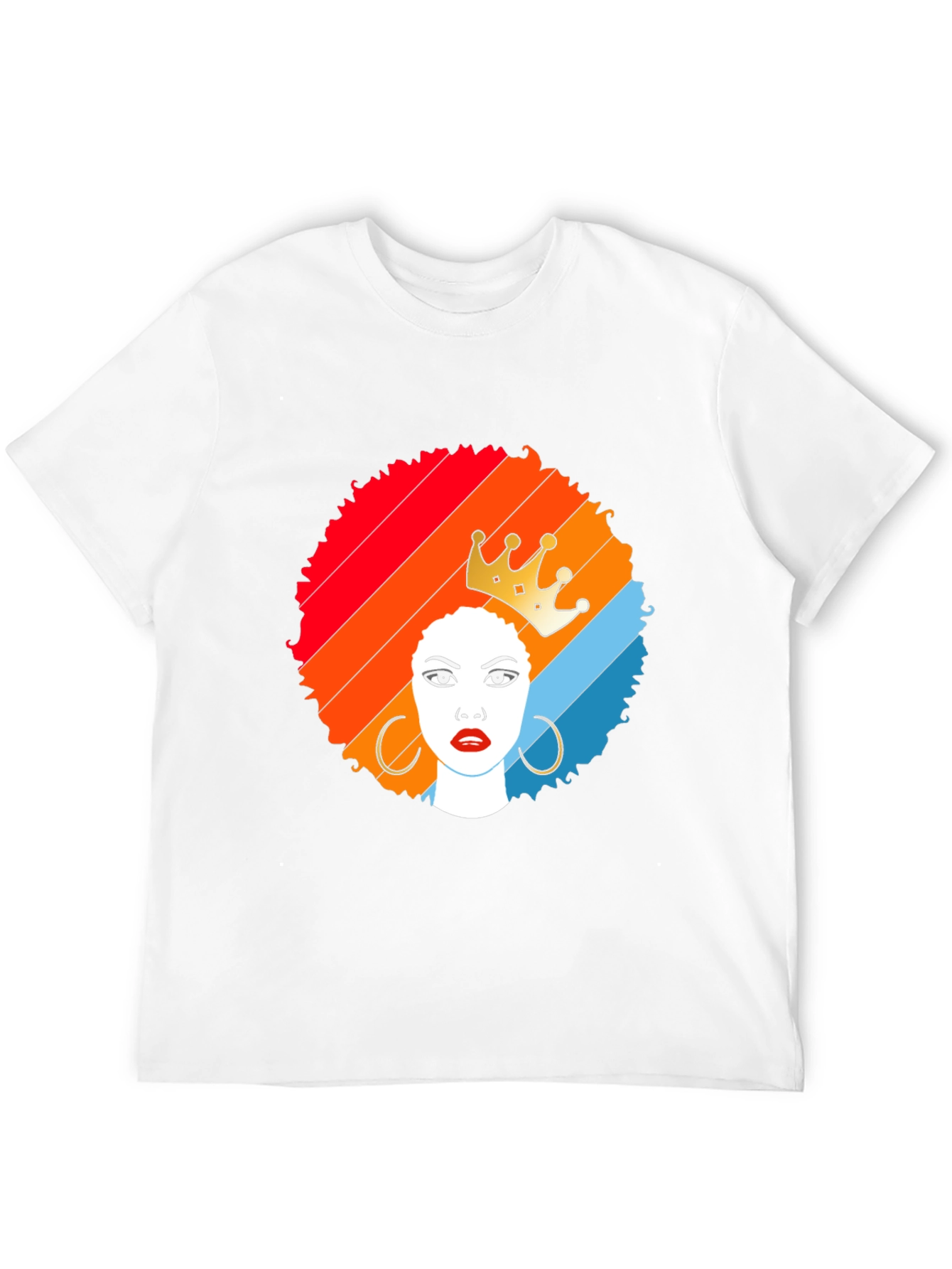 Afro Queen Graphic Tee - Stylish Black T-Shirt