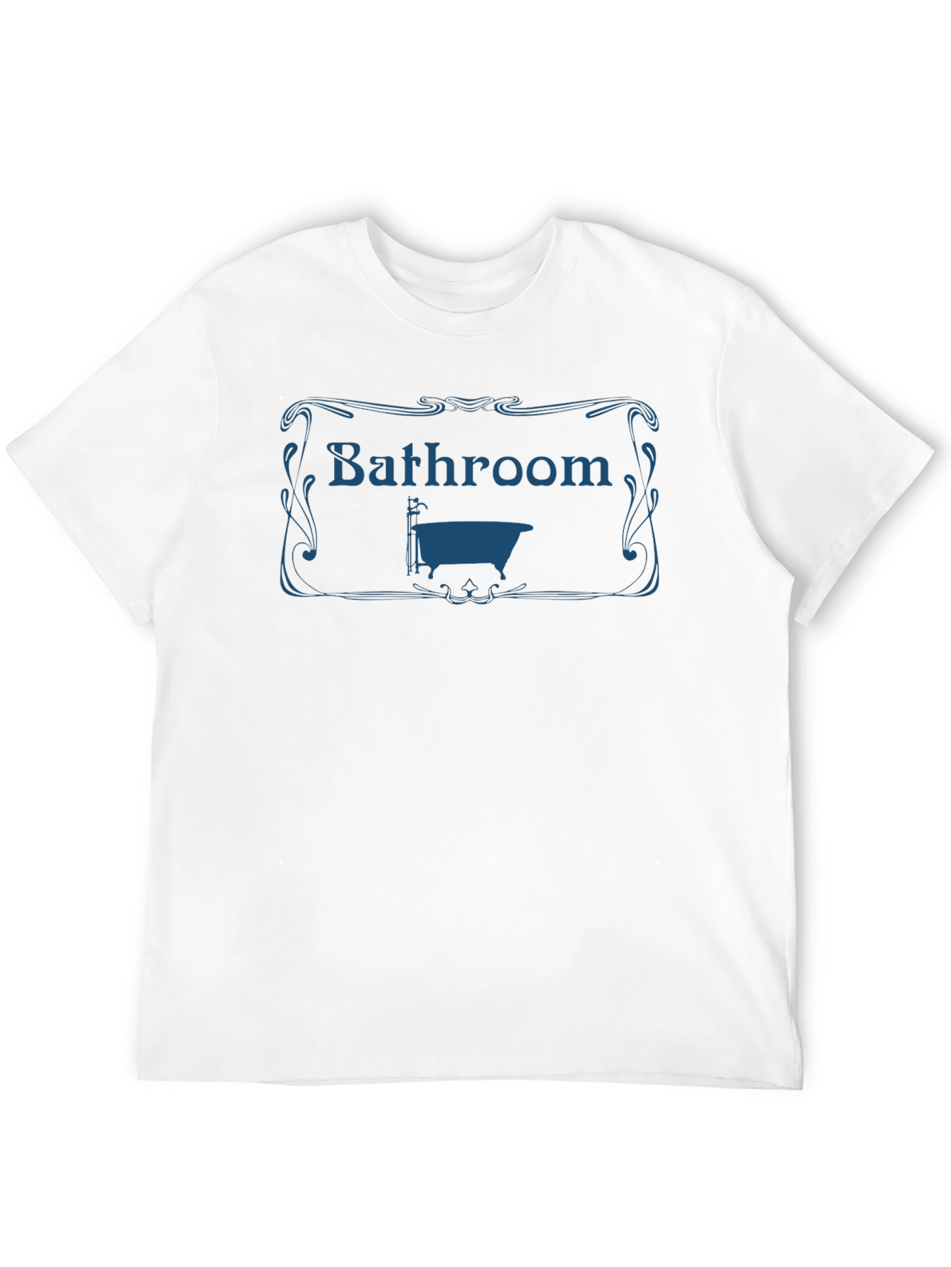 Bathroom Bathtub Graphic Tee - Black T-Shirt