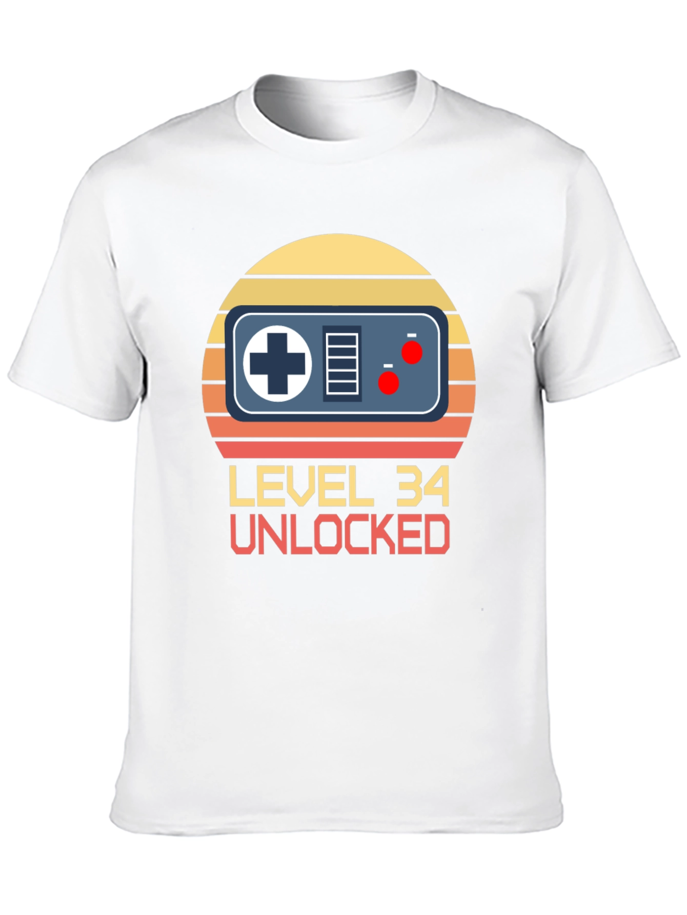 Level 34 Unlocked Gamer T-Shirt - Birthday Gift