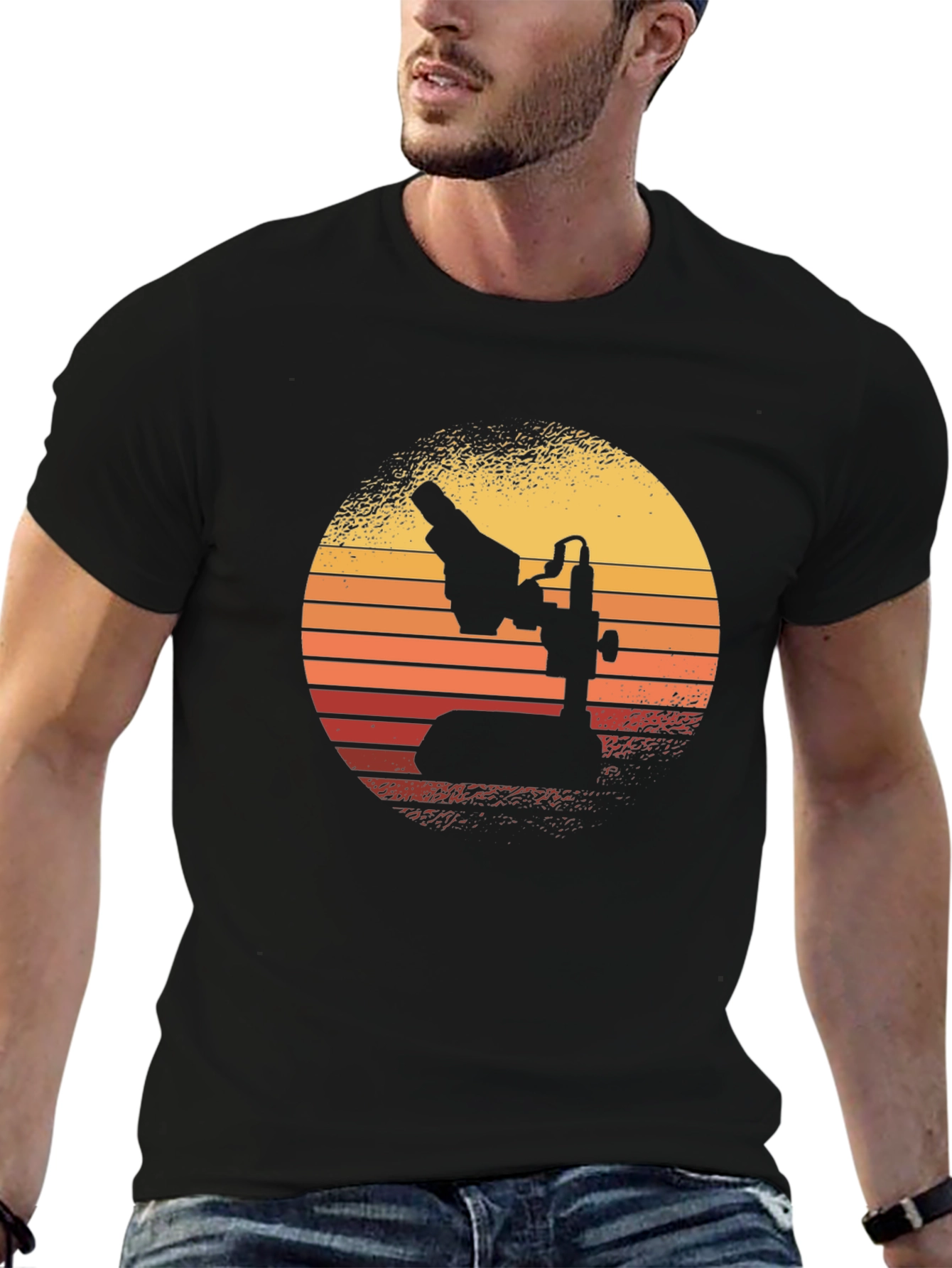 Retro Microscope Graphic Tee - Science Enthusiast Apparel