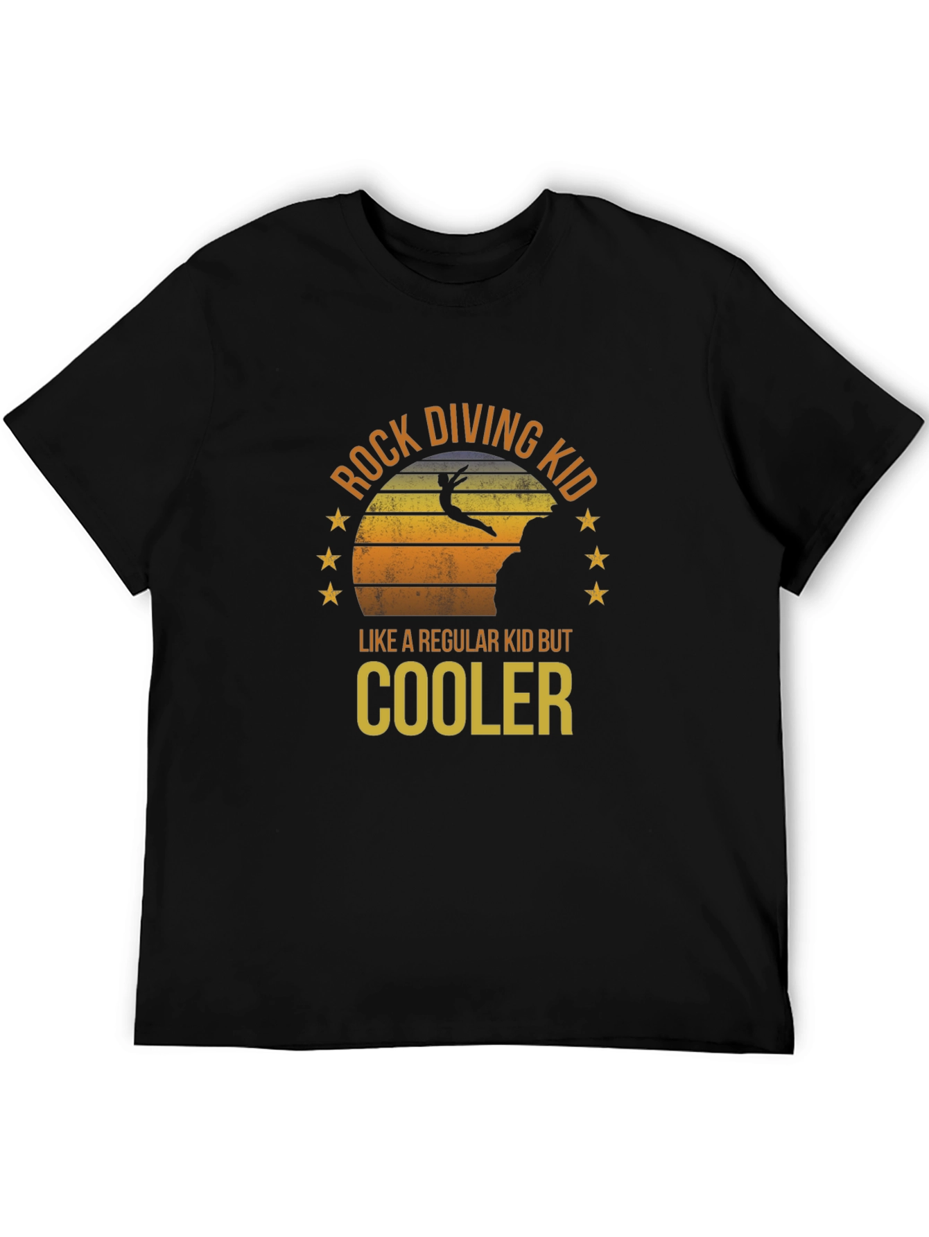 Rock Diving Kid Graphic Tee - Cool Adventure T-Shirt