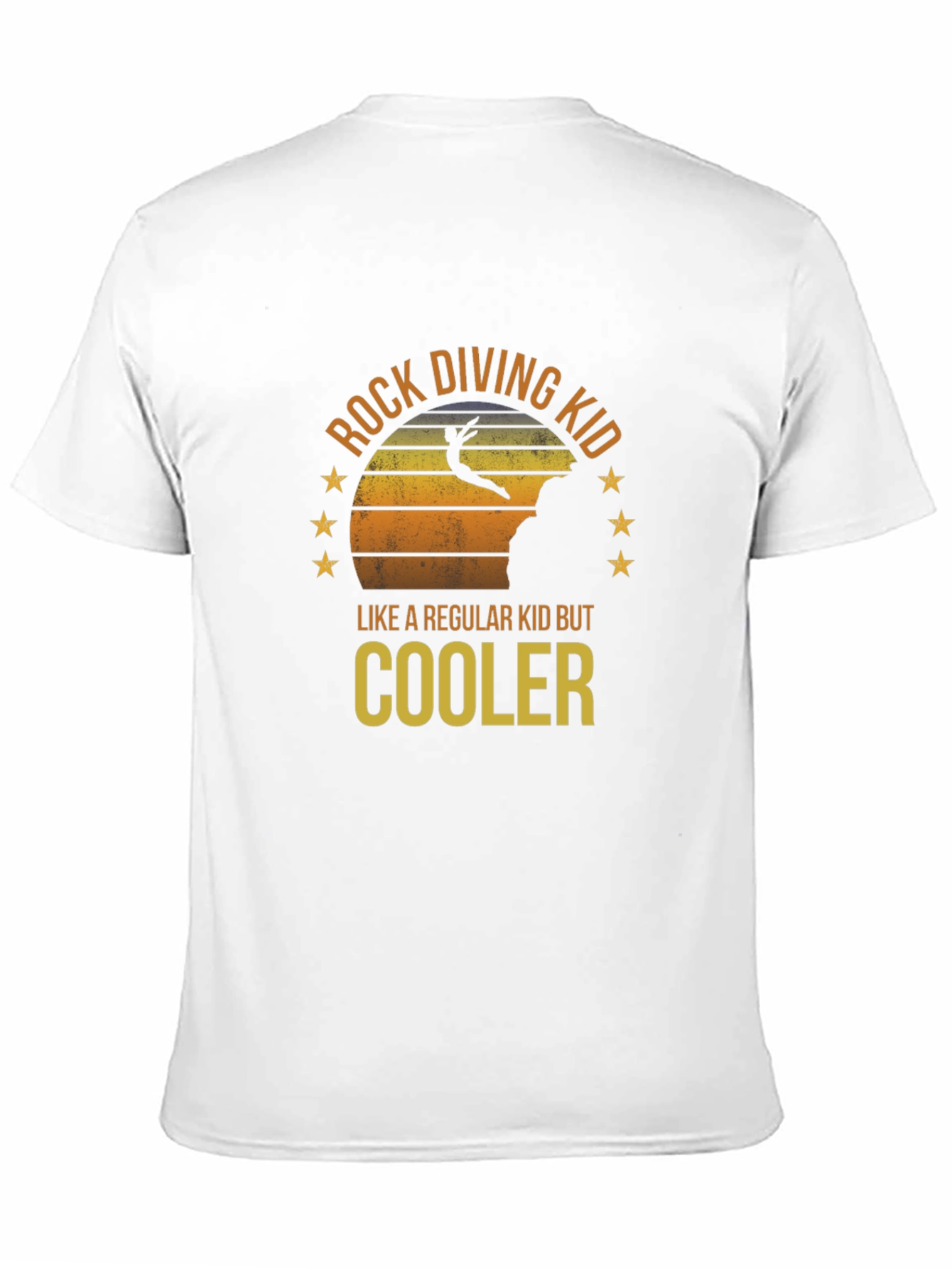 Rock Diving Kid Graphic Tee - Cool Adventure T-Shirt