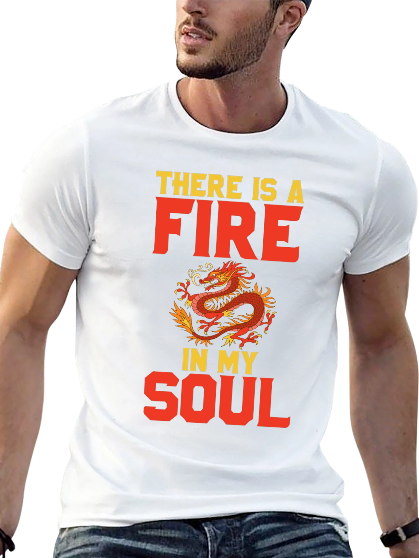 Fiery Soul Dragon Graphic Tee