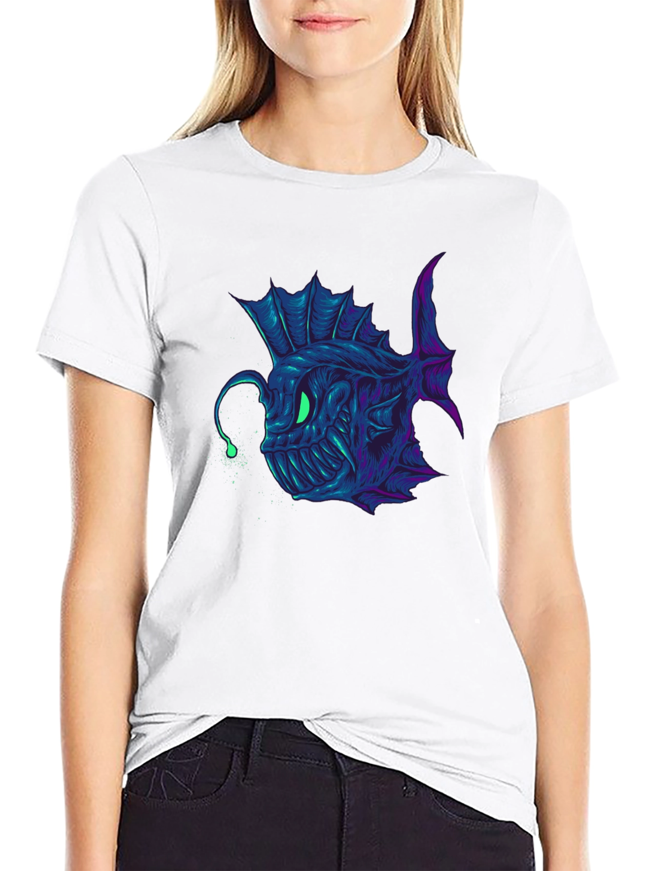 Angler Fish Graphic Tee - Bold Underwater Style