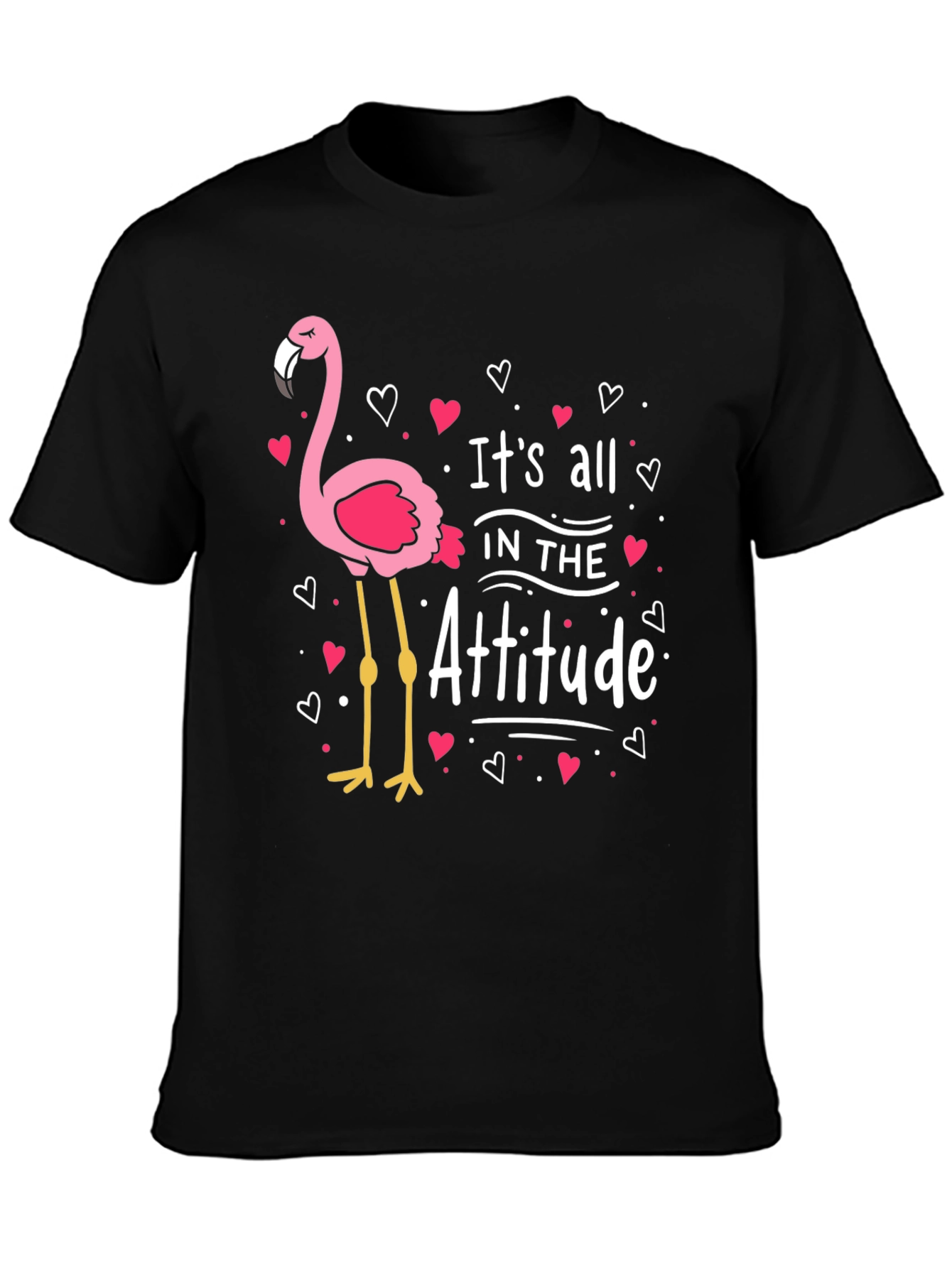 Its All in the Attitude Flamingo Graphic Tee