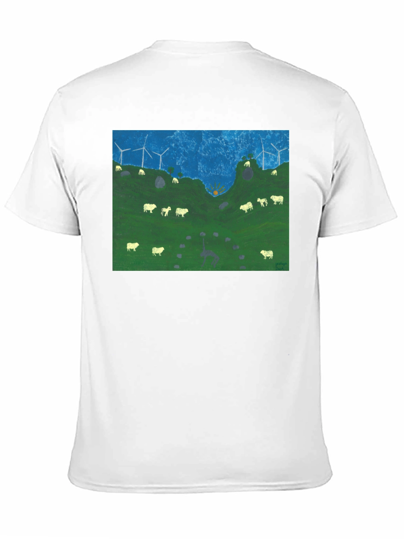 Wind Turbines & Sheep Graphic Tee