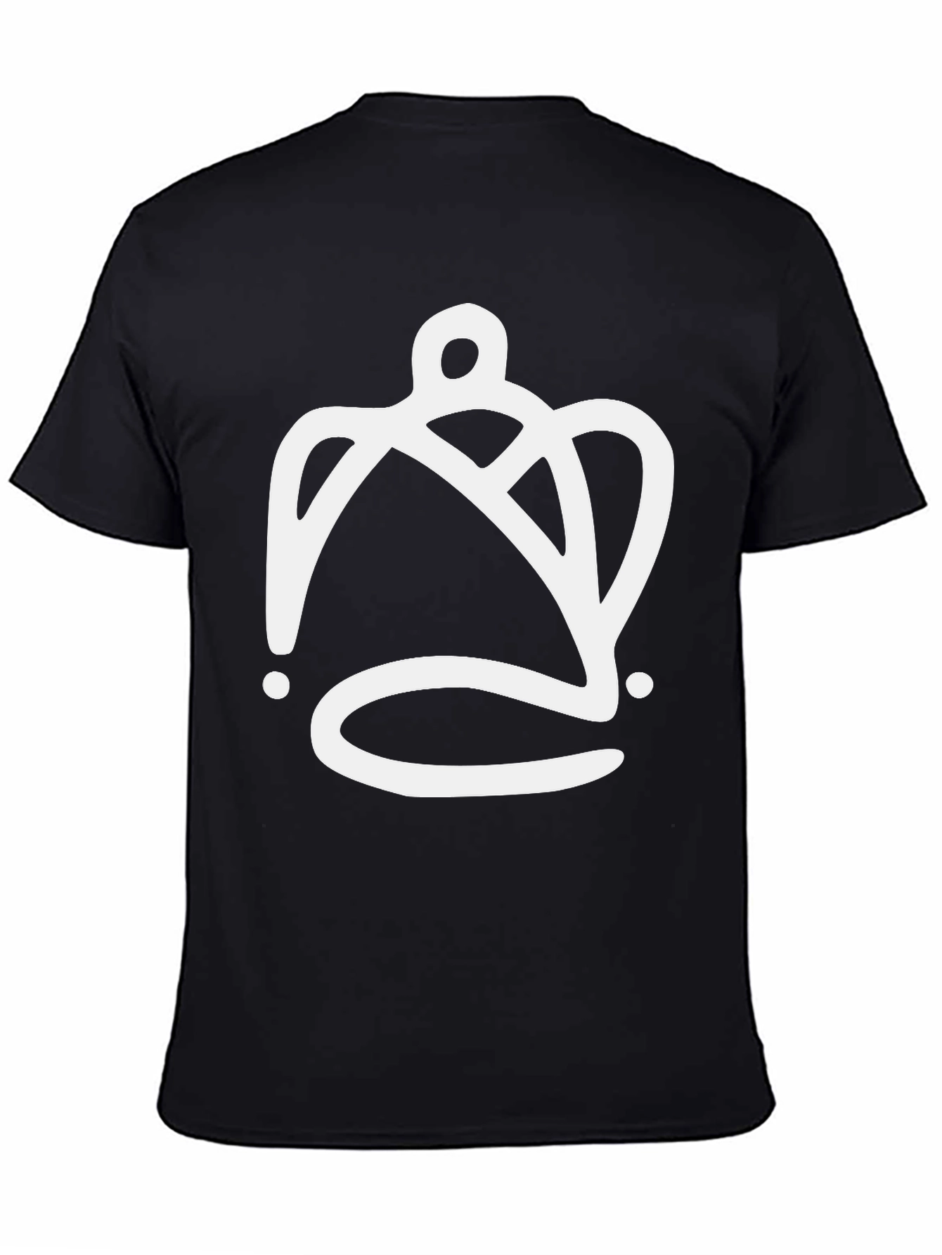 Abstract Crown Graphic Tee - Mens Black T-Shirt