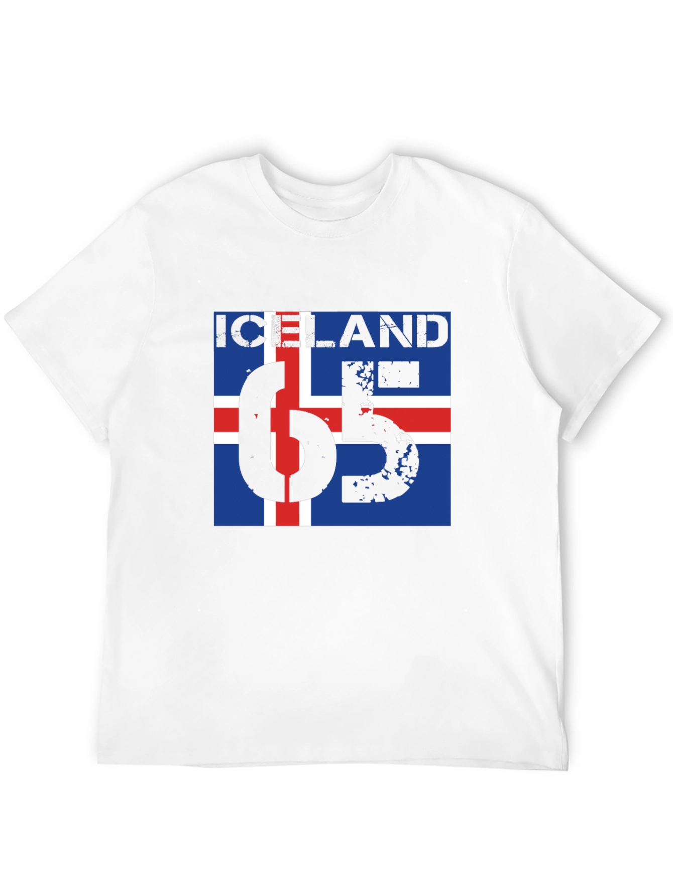 Iceland Flag Graphic T-Shirt - Black