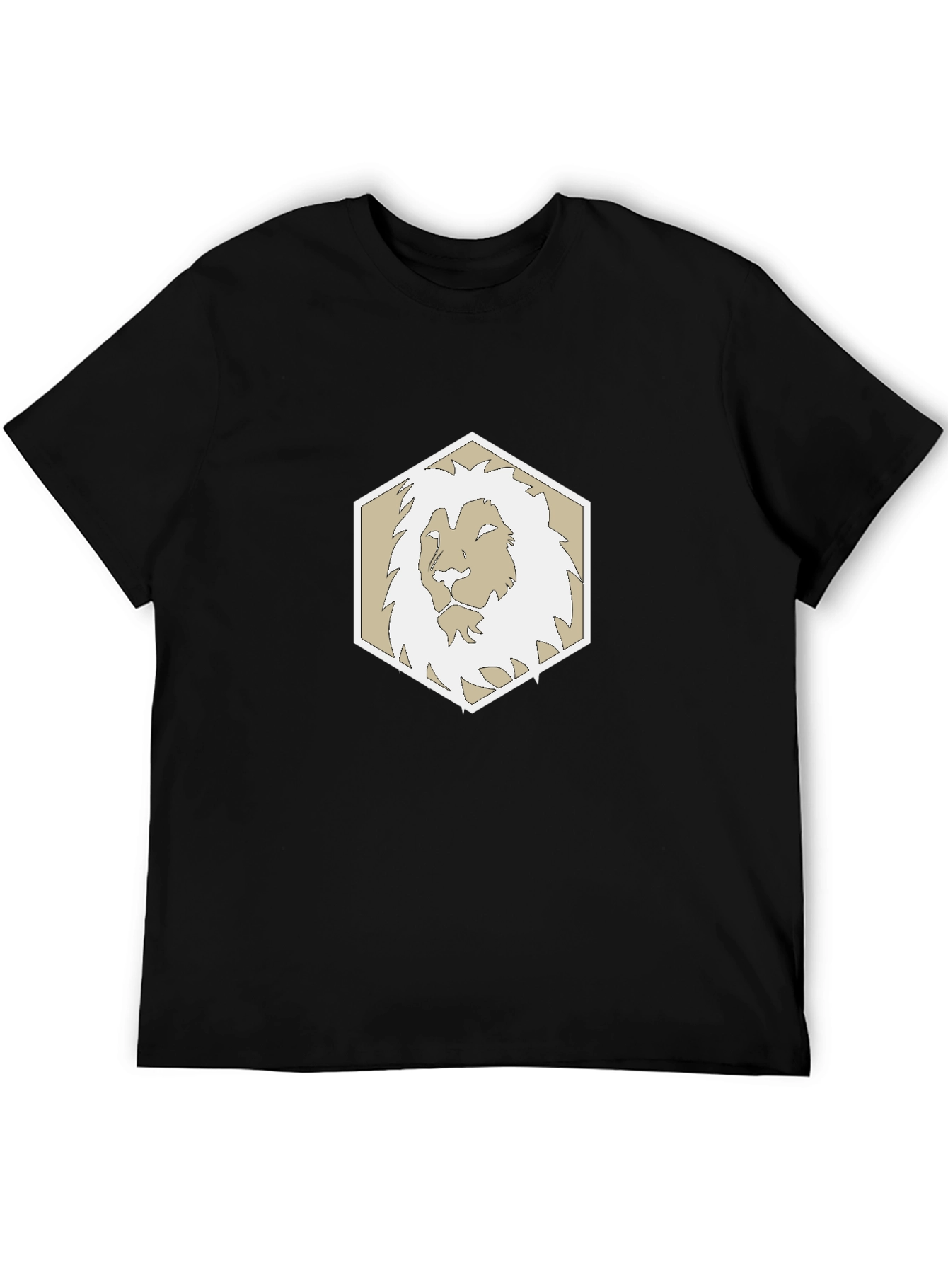 Lion Emblem Black Tee - Stylish Graphic T-Shirt