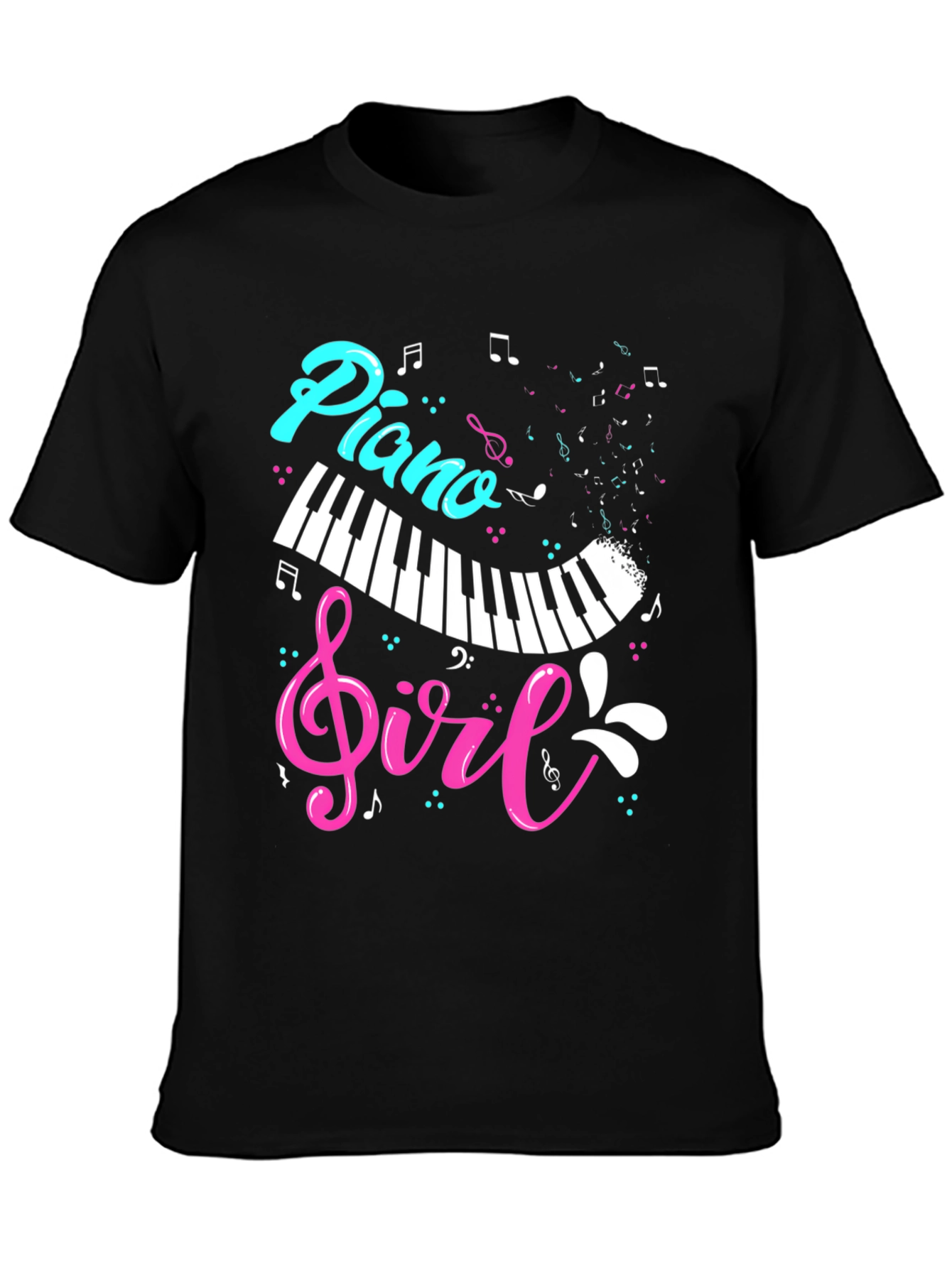 Piano Girl Graphic T-Shirt
