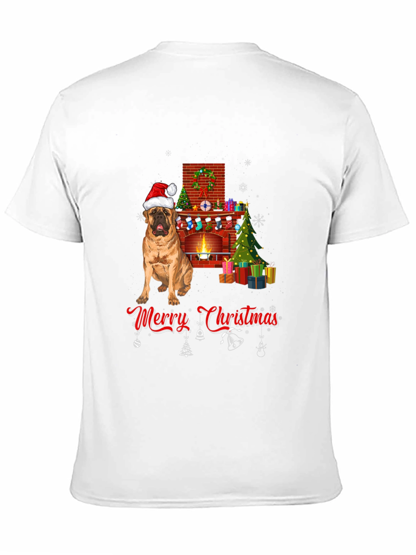 Dog Breed Christmas Fireplace T-Shirt