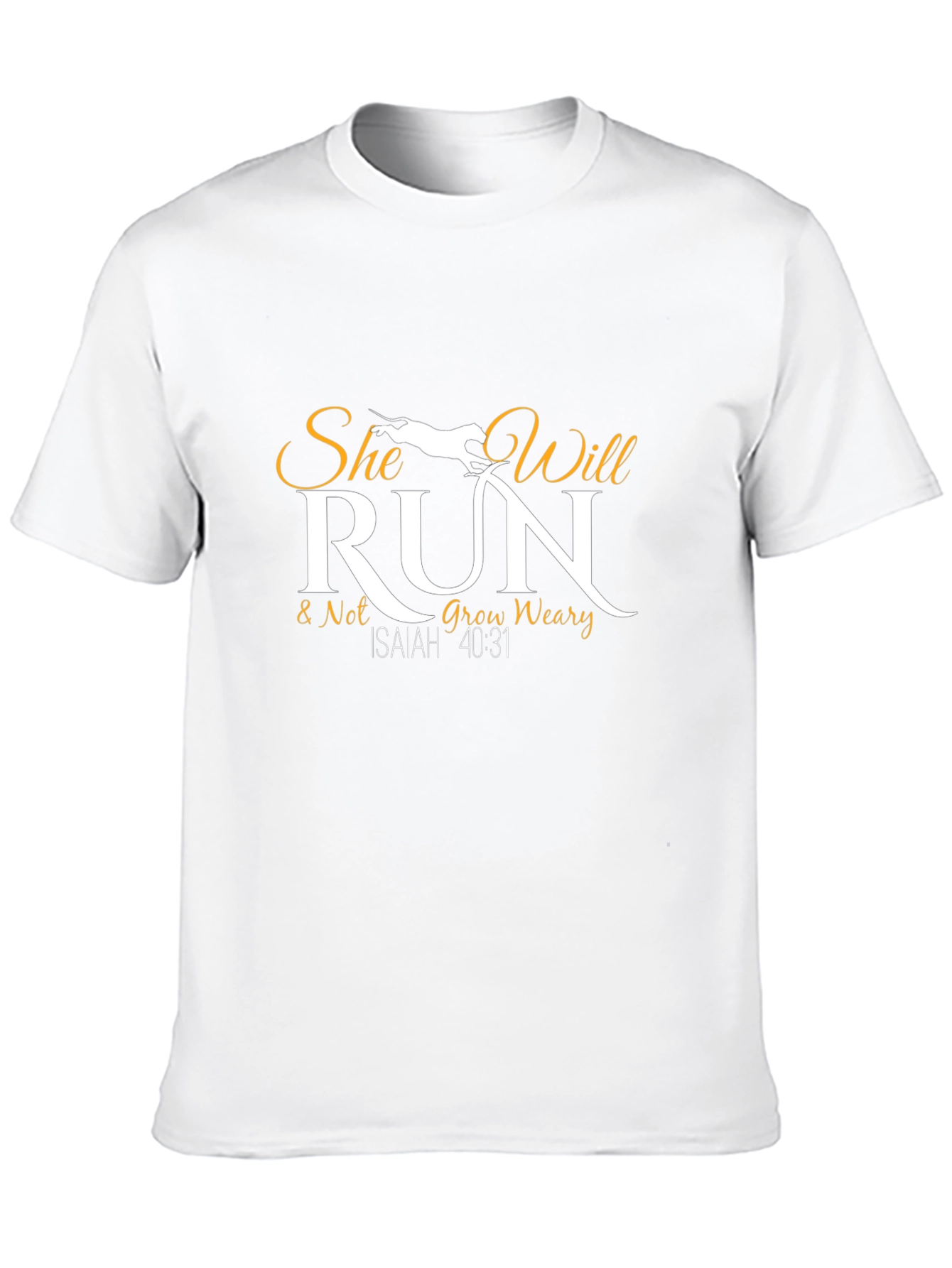 Inspirational Christian T-Shirt - She Will Run