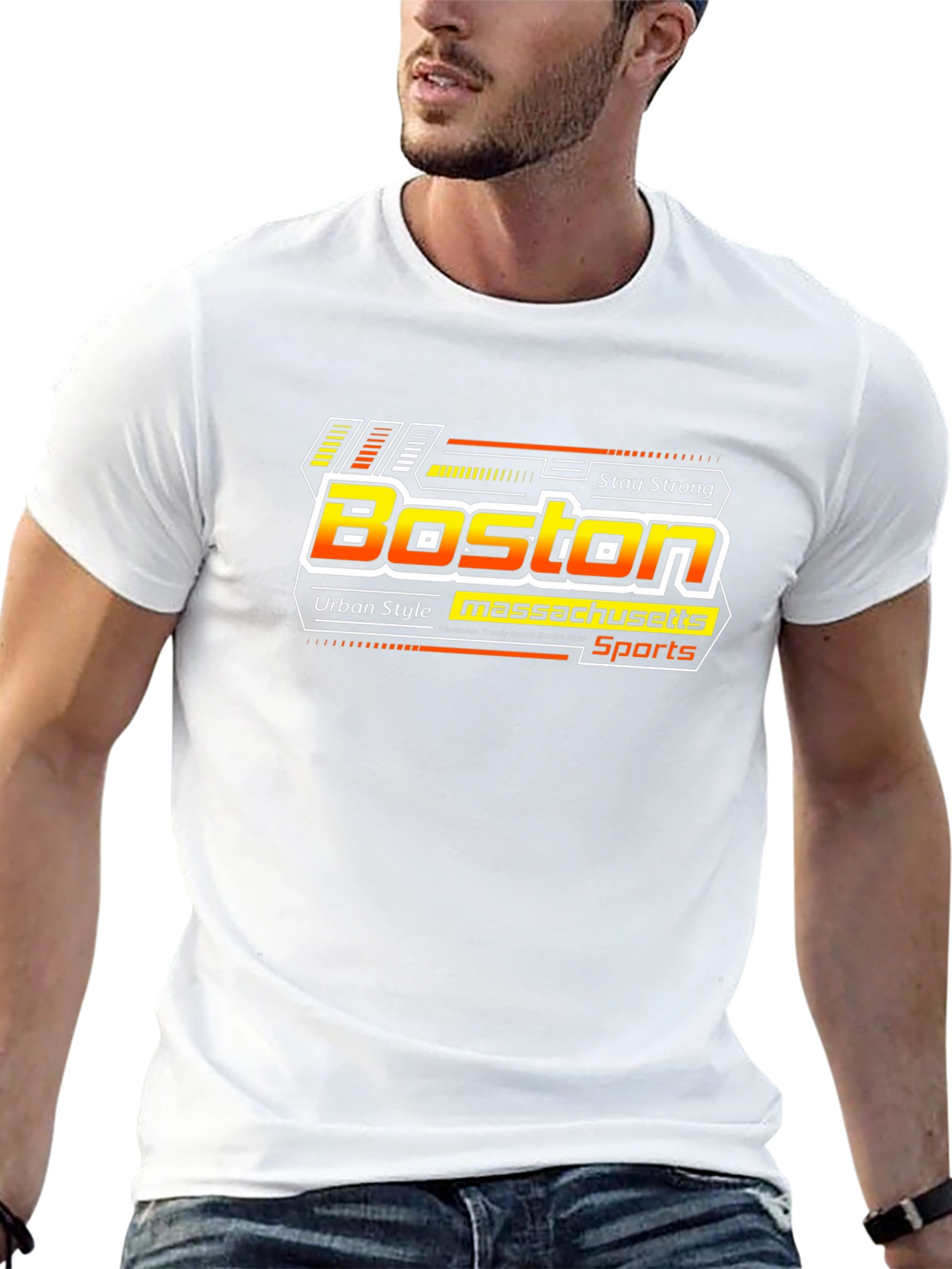 Boston Massachusetts Sports Black T-Shirt