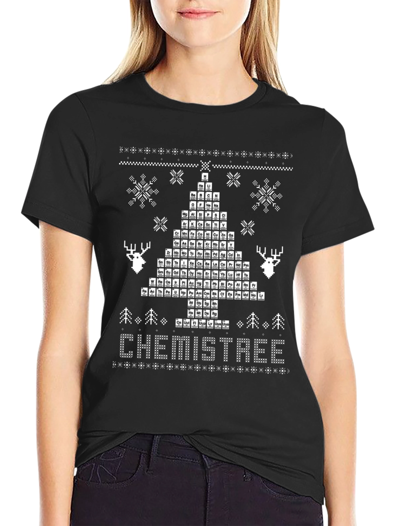 Chemistree Periodic Table Christmas T-Shirt