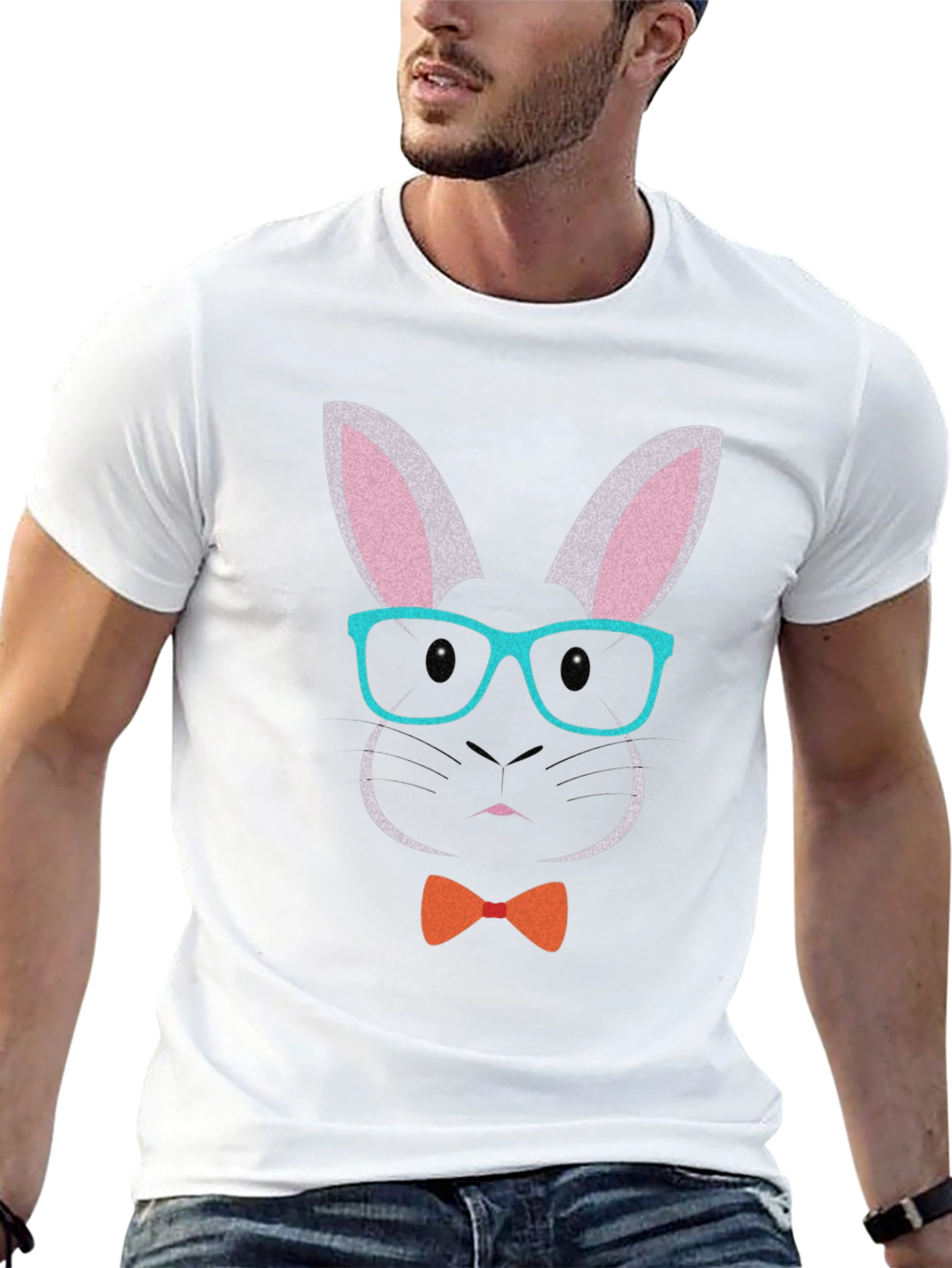 Funny Bunny Face T-Shirt - Easter Apparel