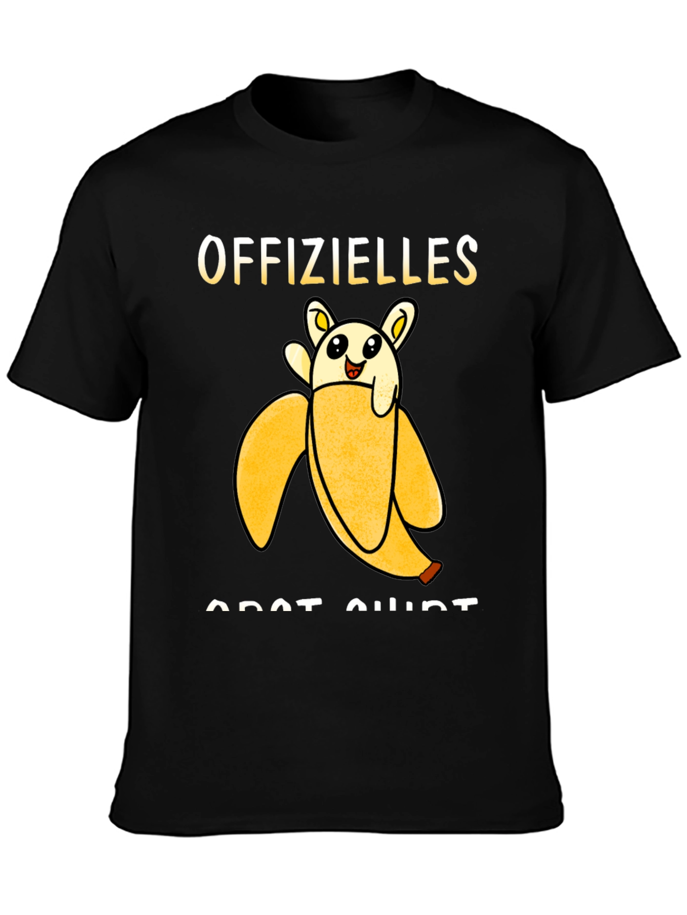 Offizielles Banana Cat Shirt - Black Graphic Tee