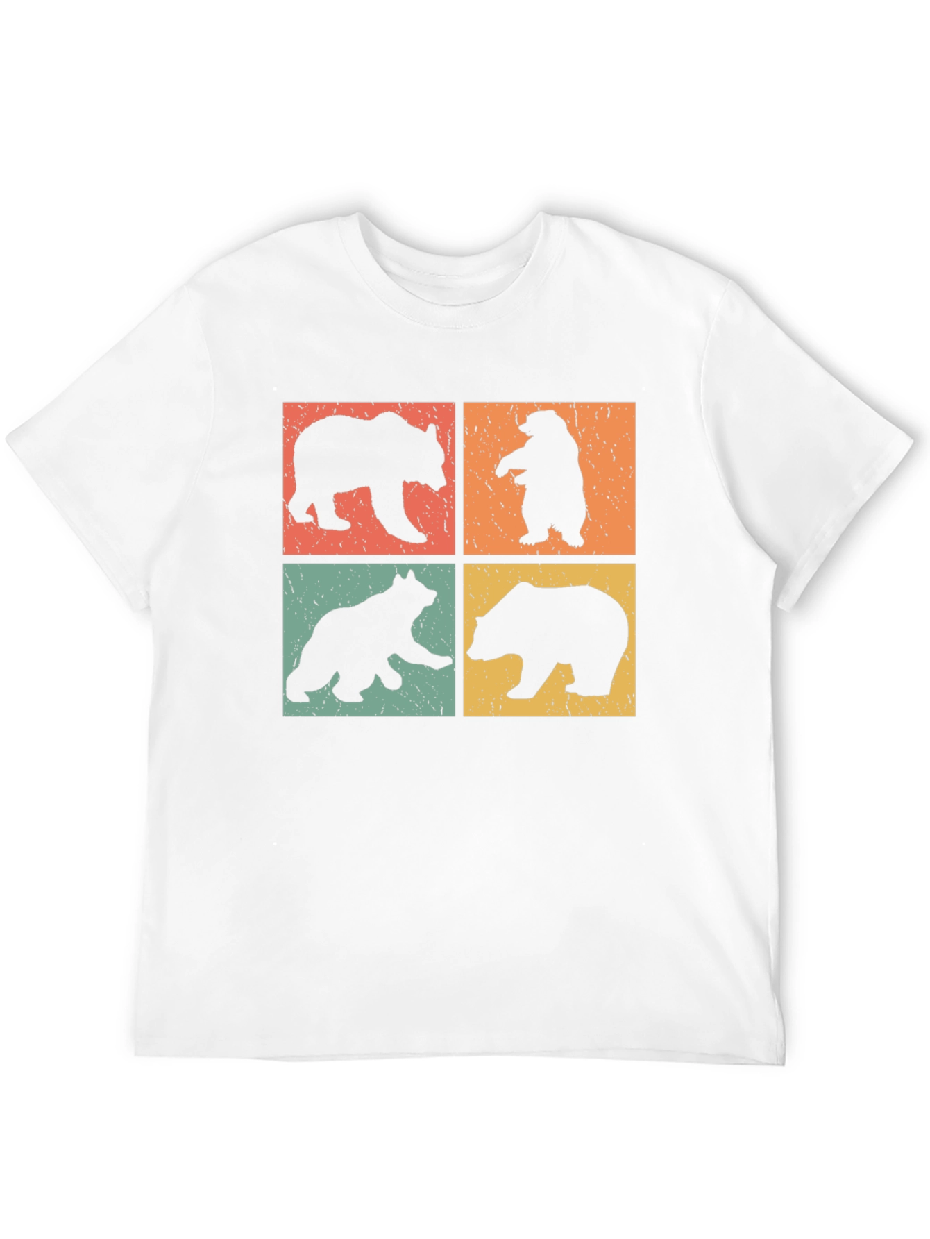 Retro Bear Silhouette T-Shirt - Nature Lover Tee