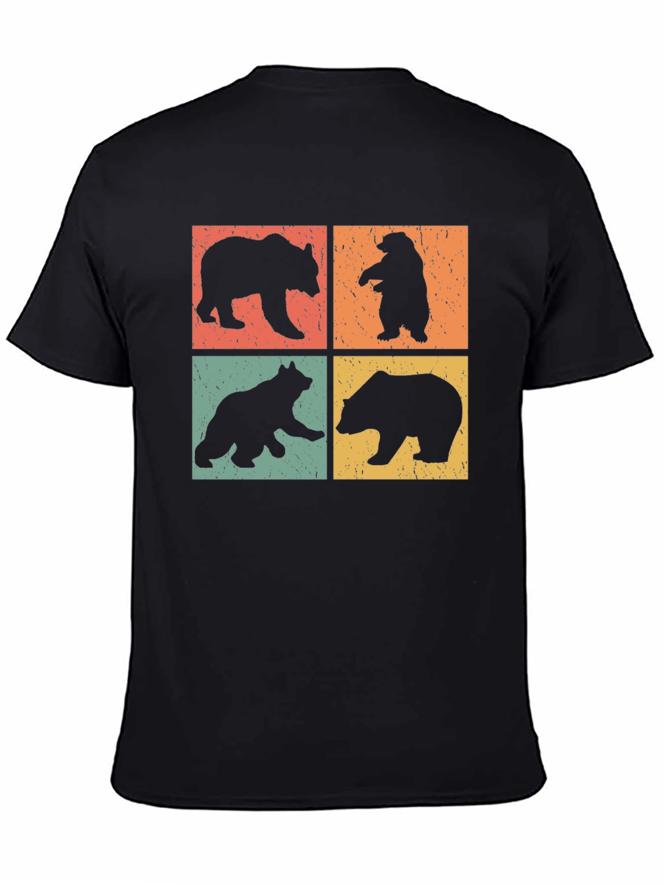 Retro Bear Silhouette T-Shirt - Nature Lover Tee