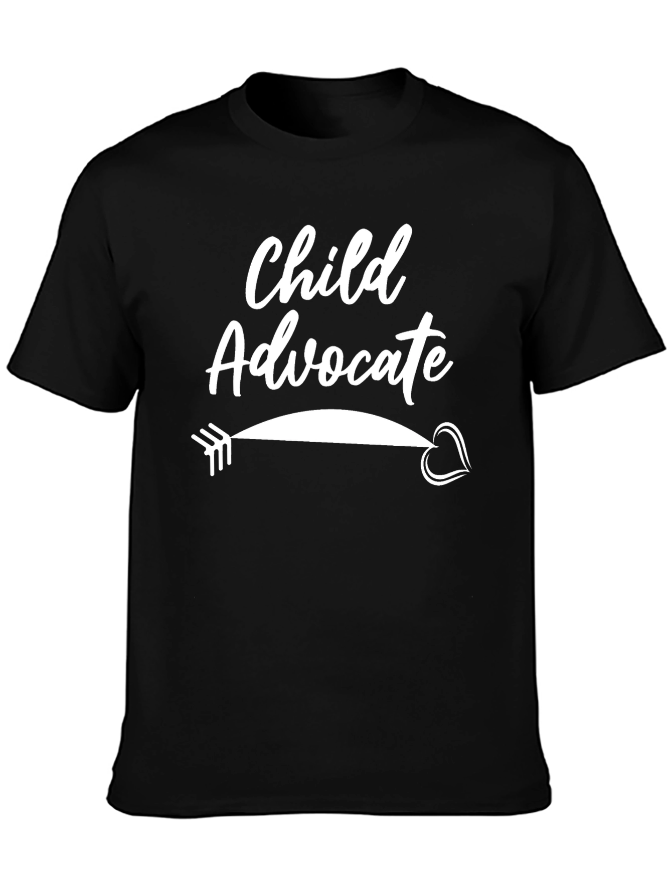 Child Advocate Arrow Heart Tee - Unisex Black Shirt