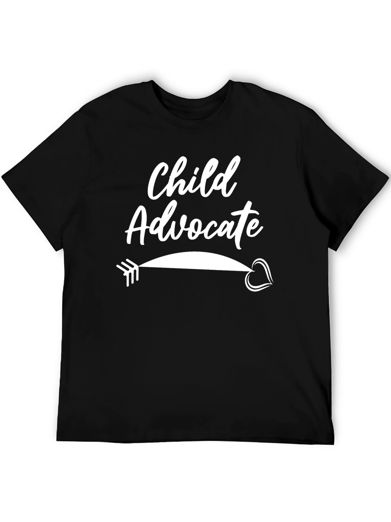 Child Advocate Arrow Heart Tee - Unisex Black Shirt