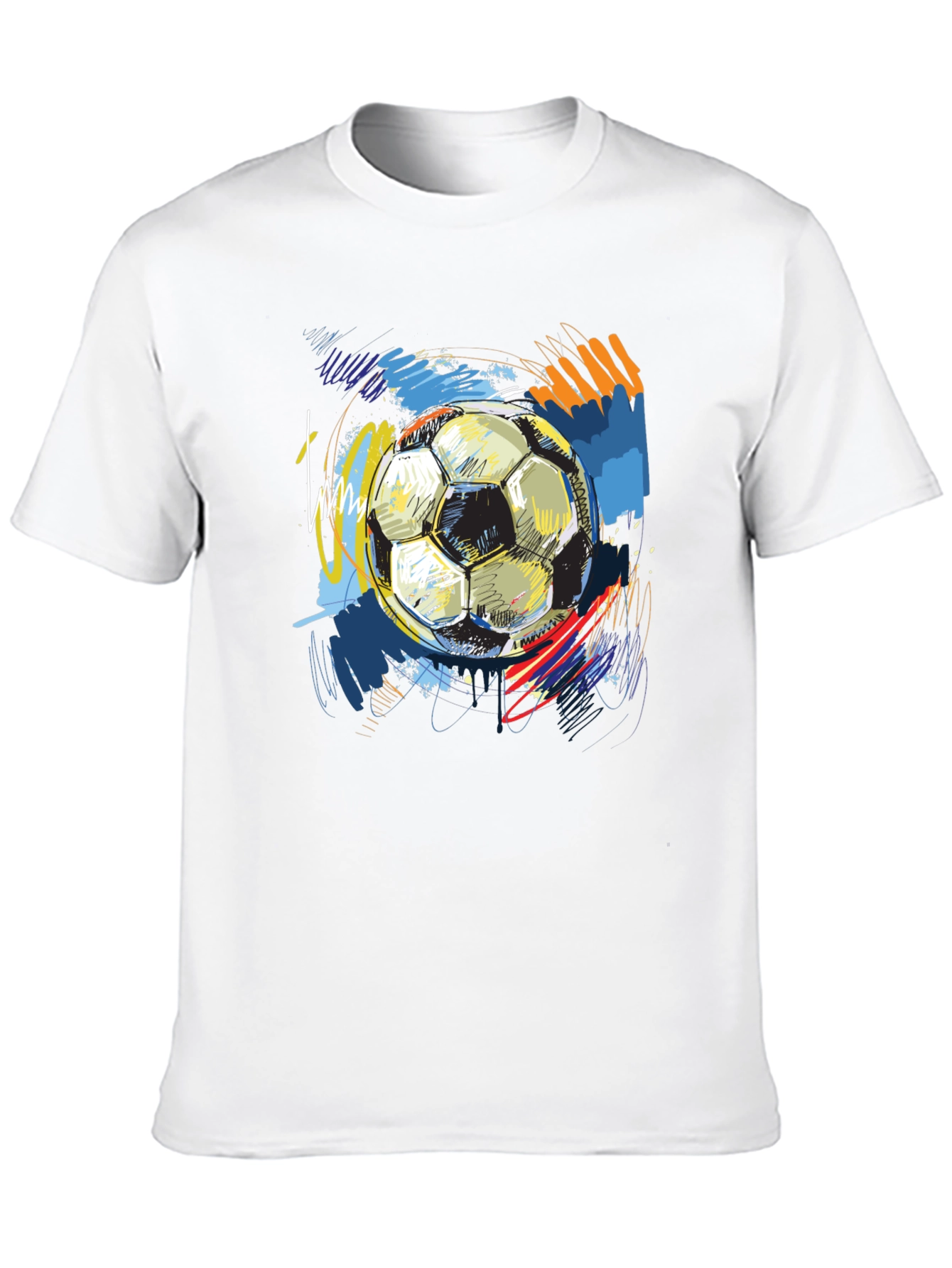 Soccer Ball Art T-Shirt - Unique Graphic Tee