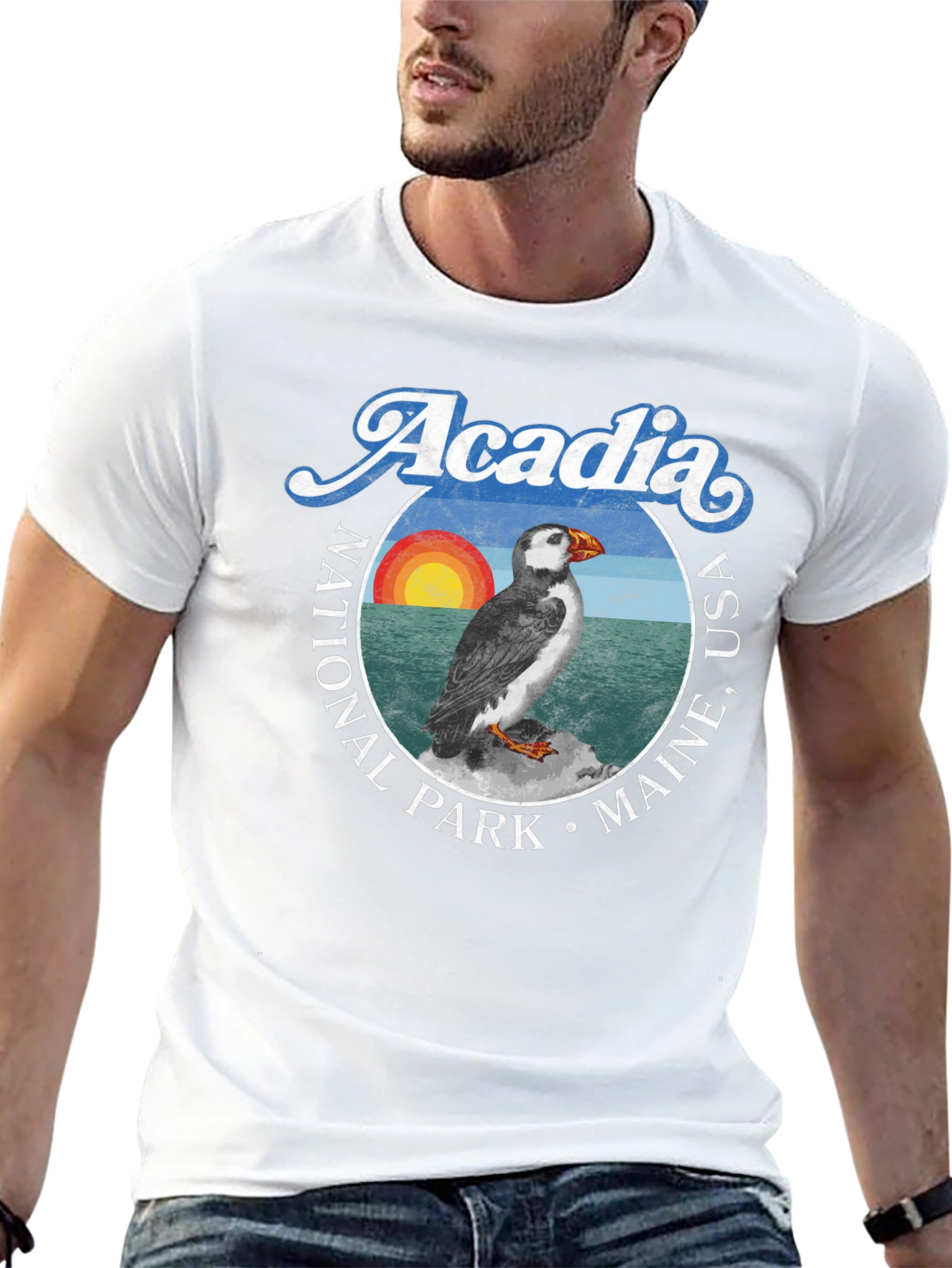Acadia National Park T-Shirt Maine USA Puffin