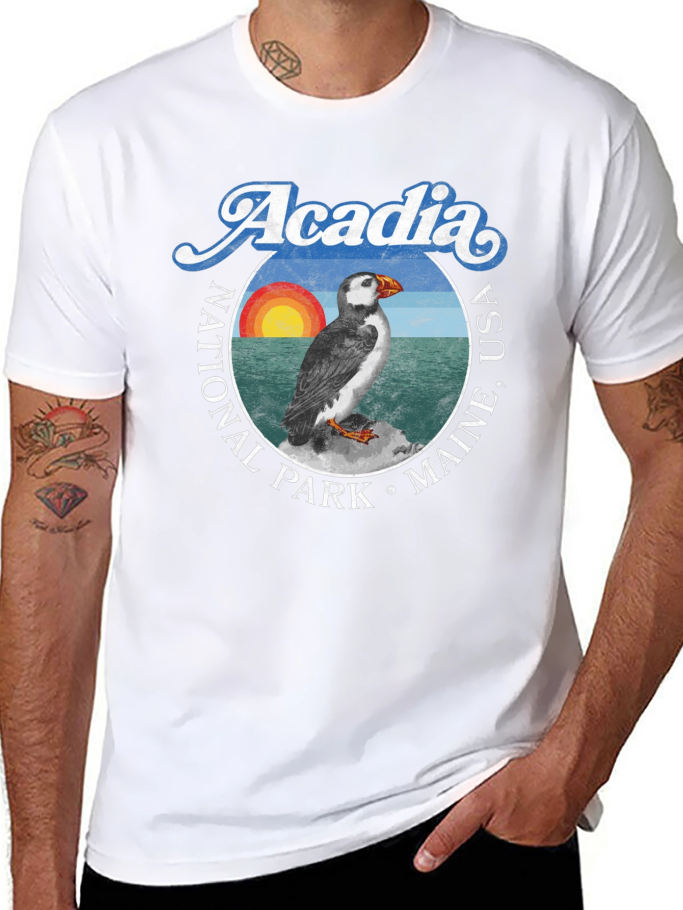 Acadia National Park T-Shirt Maine USA Puffin