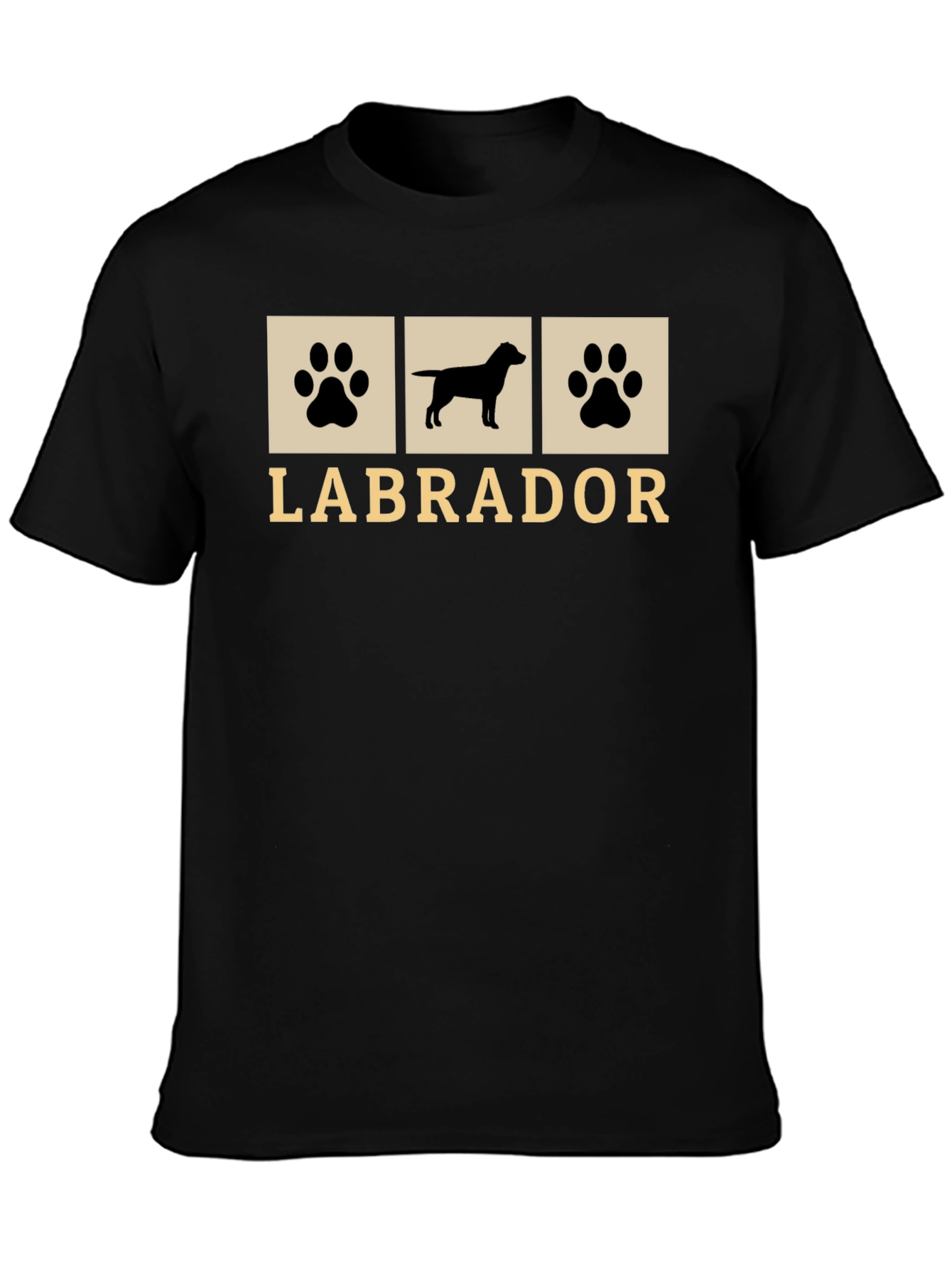 Labrador Dog Paw Print Graphic T-Shirt