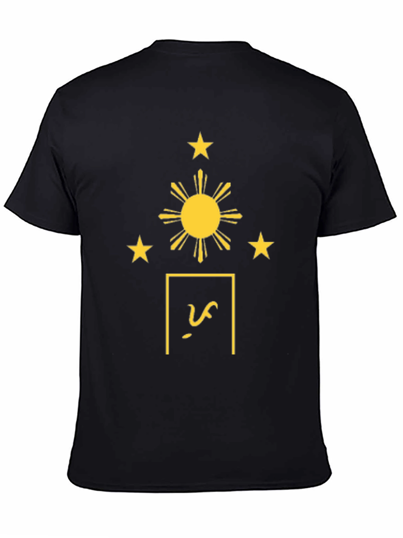 Philippines Flag Inspired Black T-Shirt