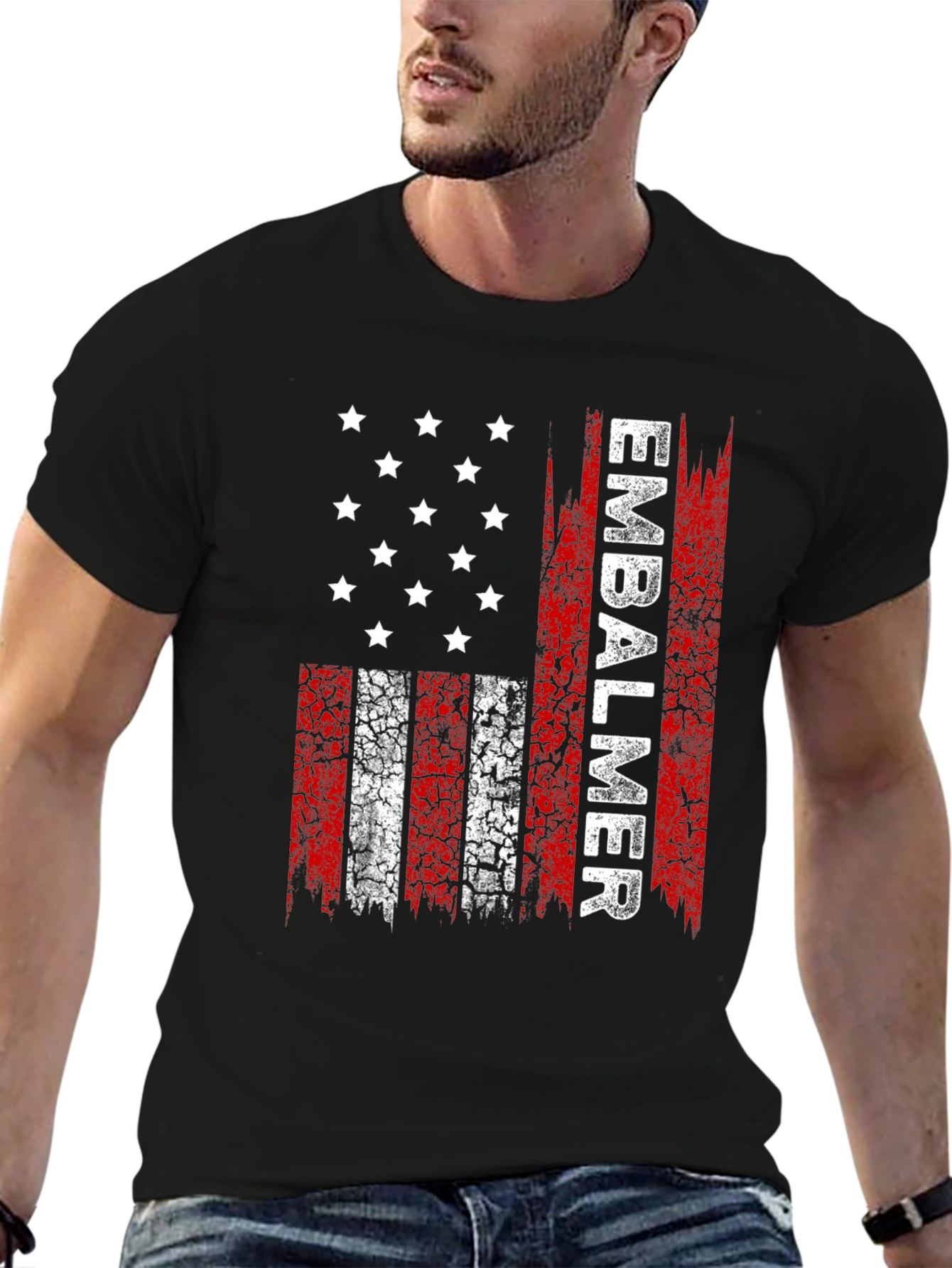 Embalmer American Flag Graphic Tee