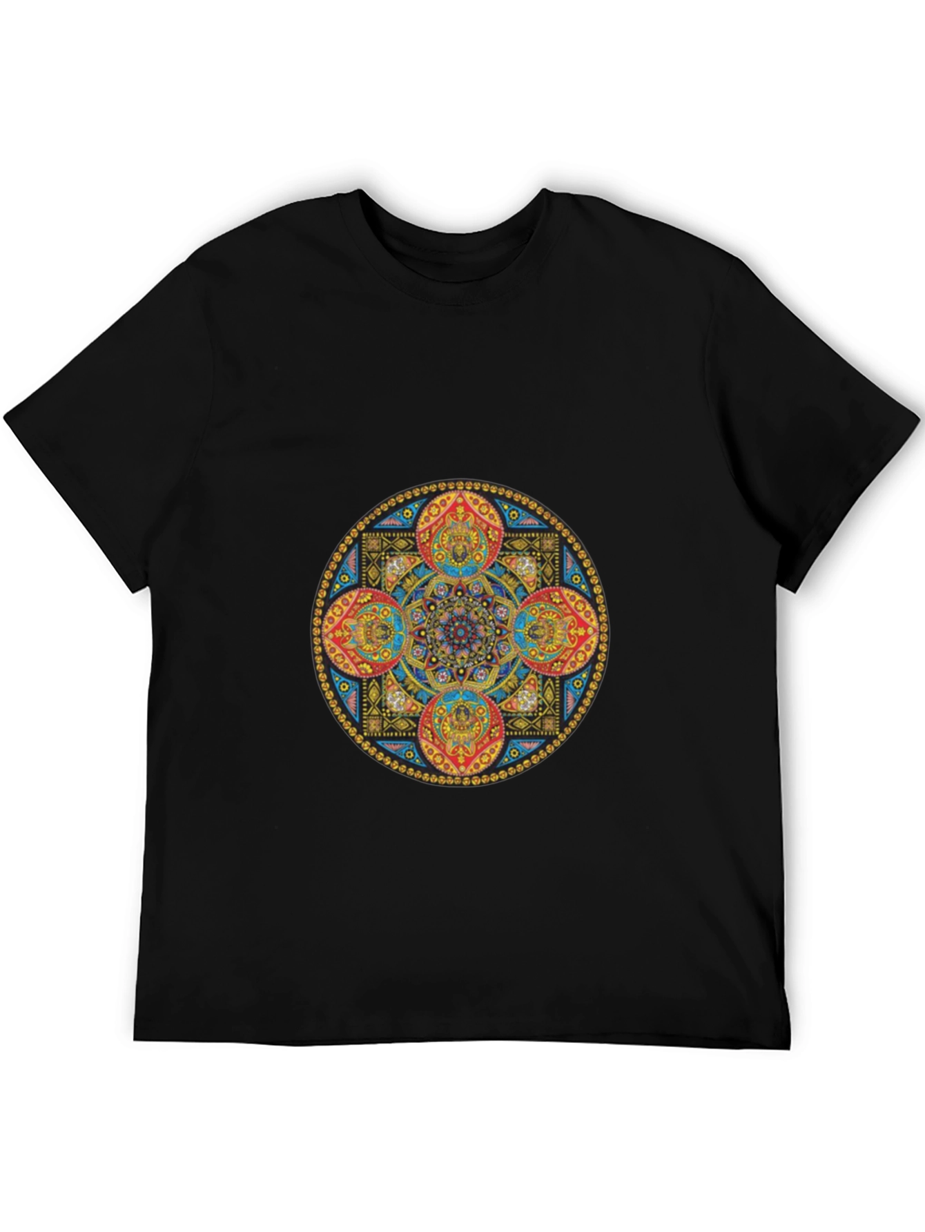 Mandala Art Graphic Black T-Shirt