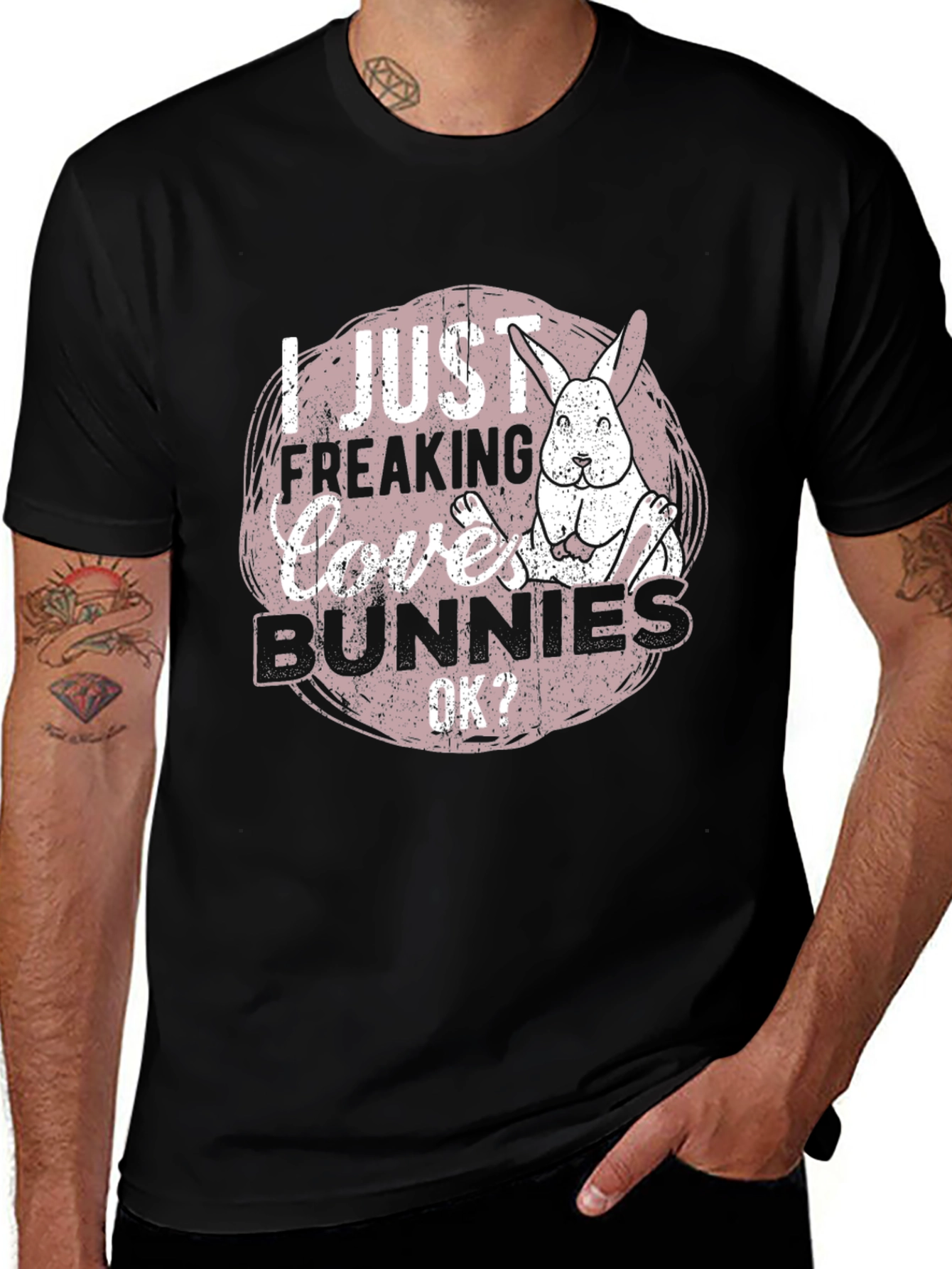 I Just Freaking Love Bunnies Graphic Tee