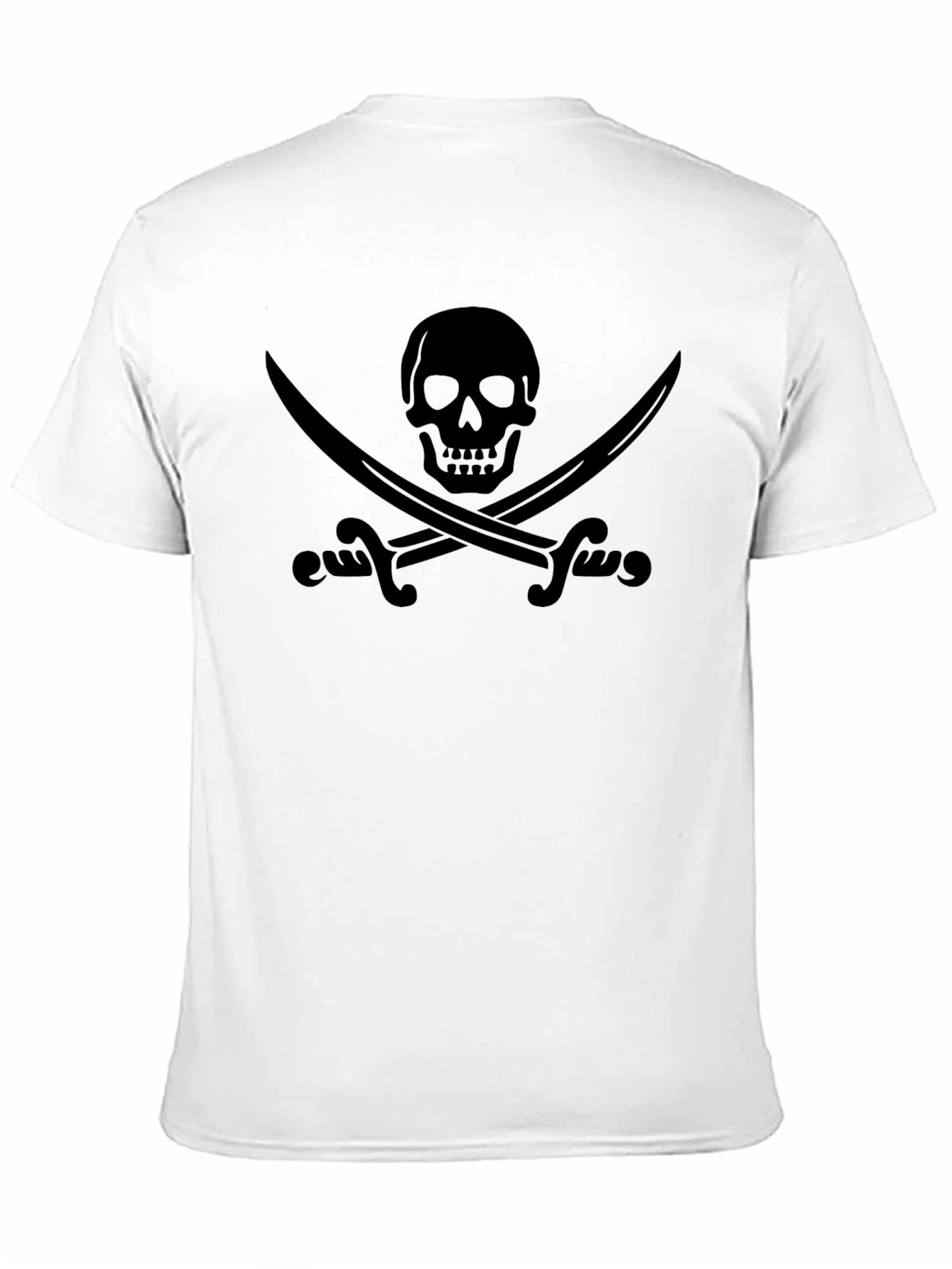 Skull & Crossed Swords Black Graphic T-Shirt