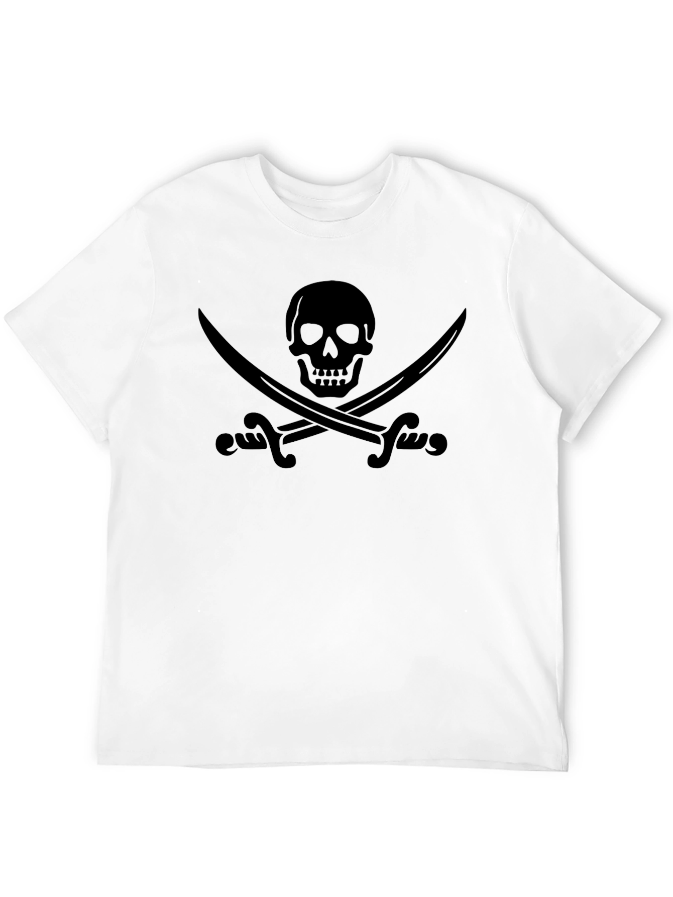 Skull & Crossed Swords Black Graphic T-Shirt