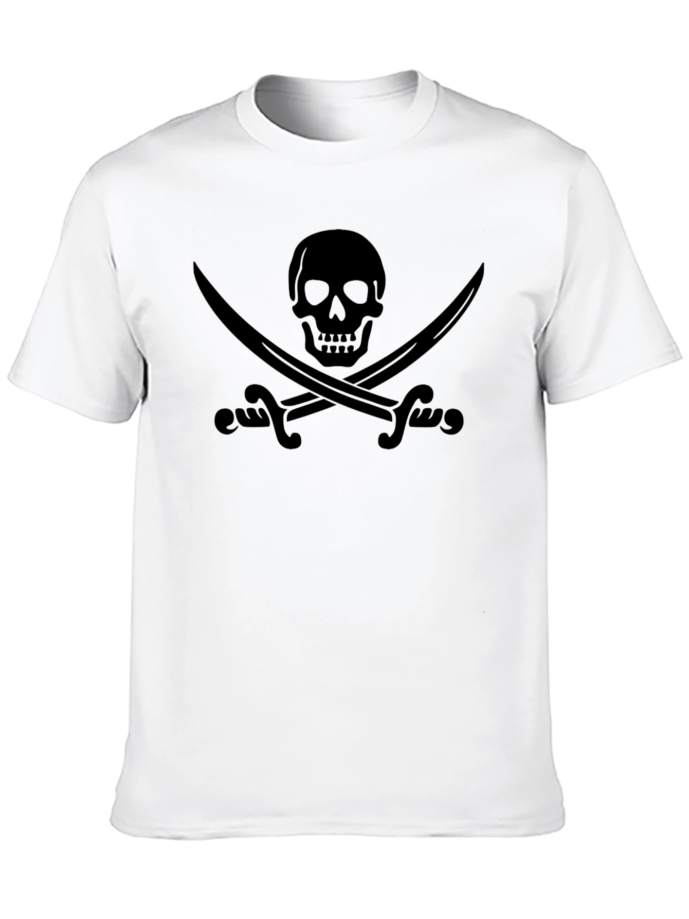 Skull & Crossed Swords Black Graphic T-Shirt