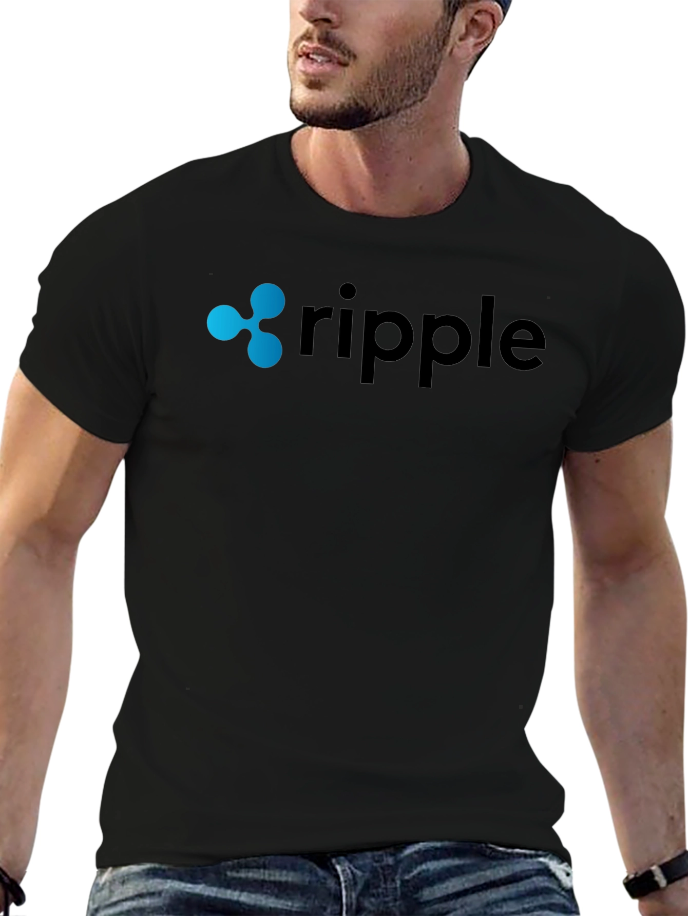 Ripple Crypto Black T-Shirt for Men